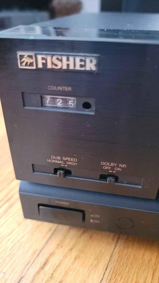 Fisher Stereo Double Cassette Deck CR-W9325. In black - photo 3