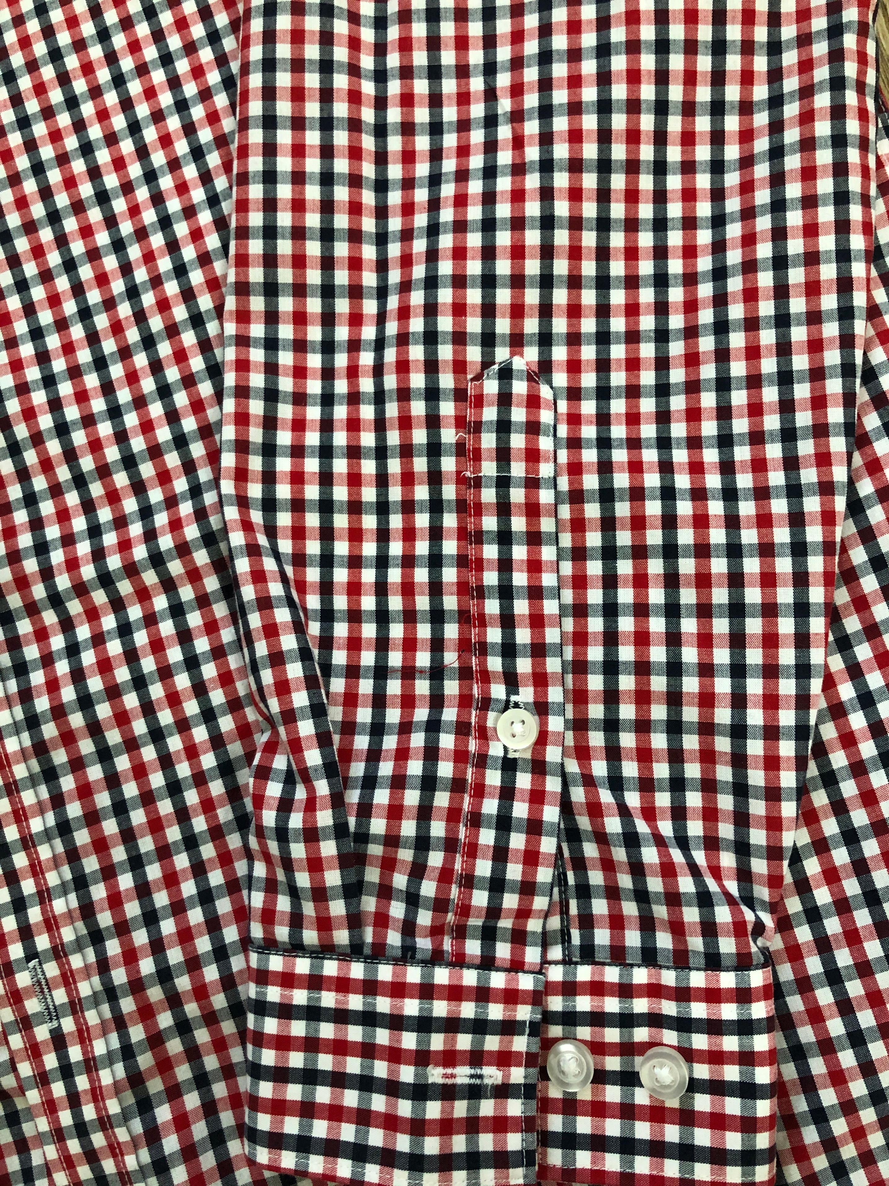 New ! H&M Red and Navy Checked Long-Sleeve Shirt - photo 3