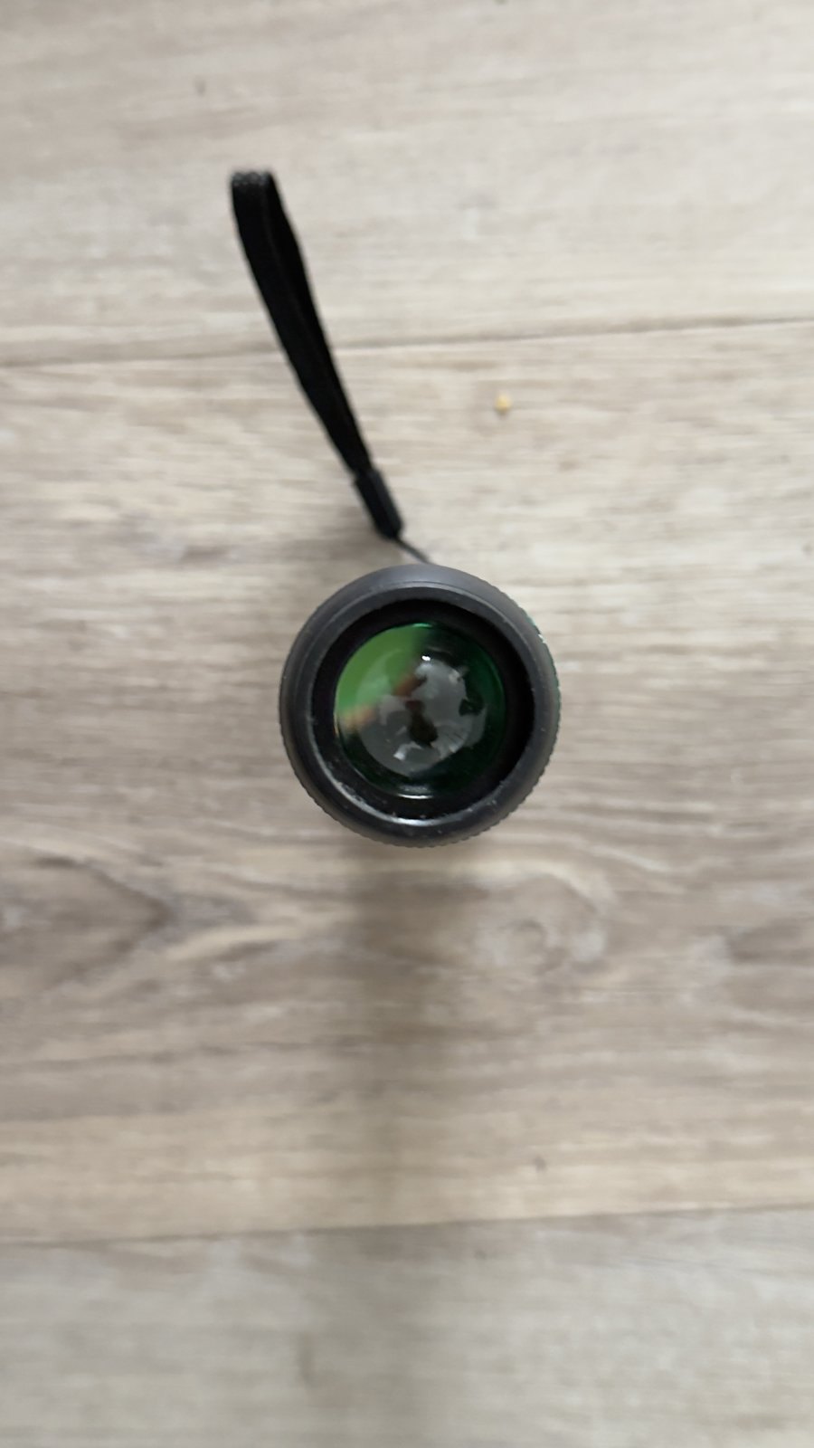 LED Flashlight with Green Glow Ring – Rubber Grip, Wrist Strap - photo 5
