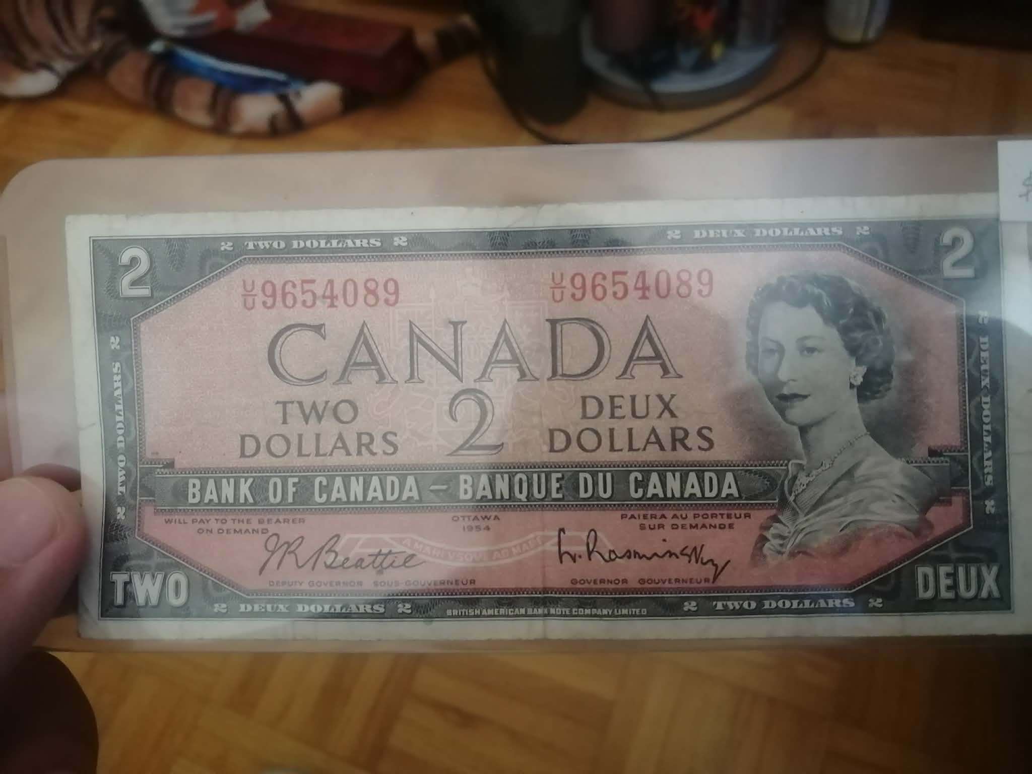 Antique 1954 Queen Elizabeth II Canada TWO
