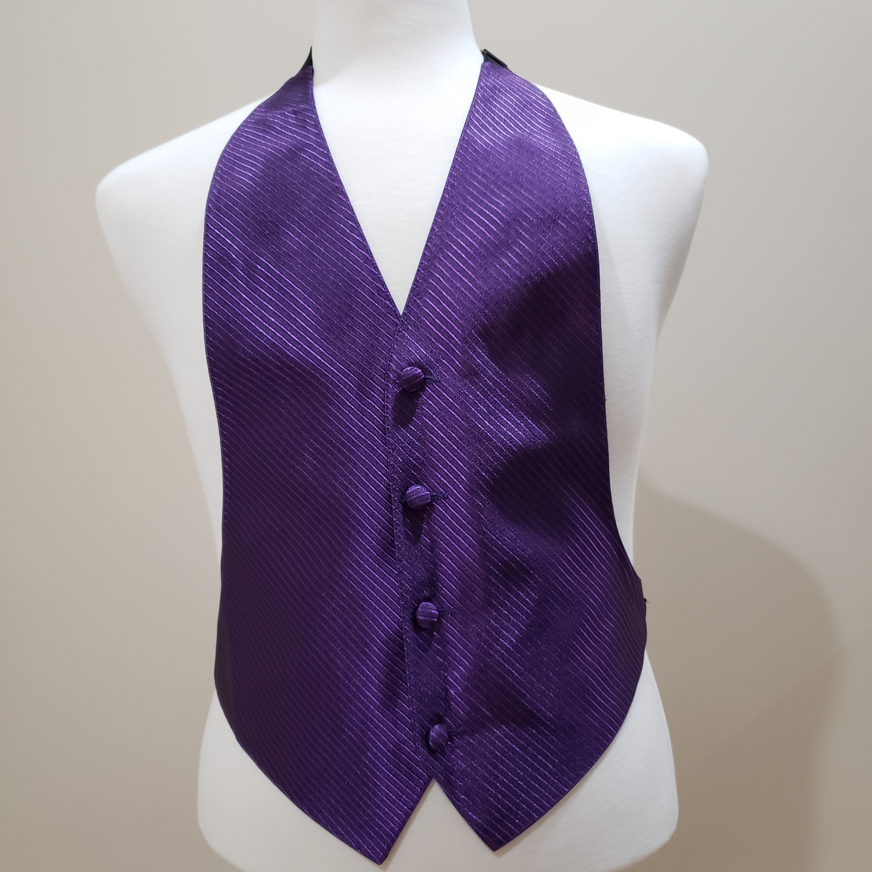 Boy's Purple Pinstripe Backless Vests or Waistcoats Size S, M, L