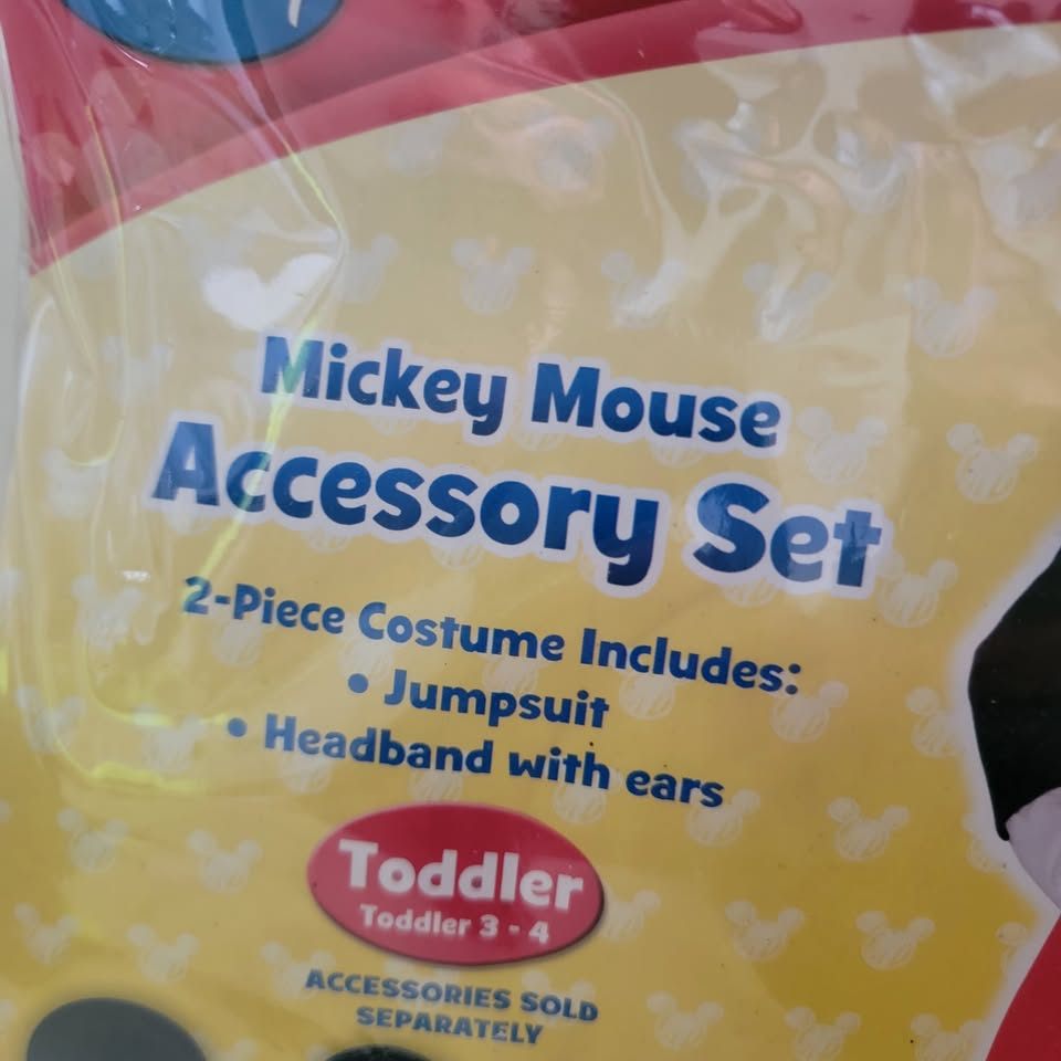 Disney Mickey Mouse Toddler 3-4 Costume 2-Piece Set, New - photo 2