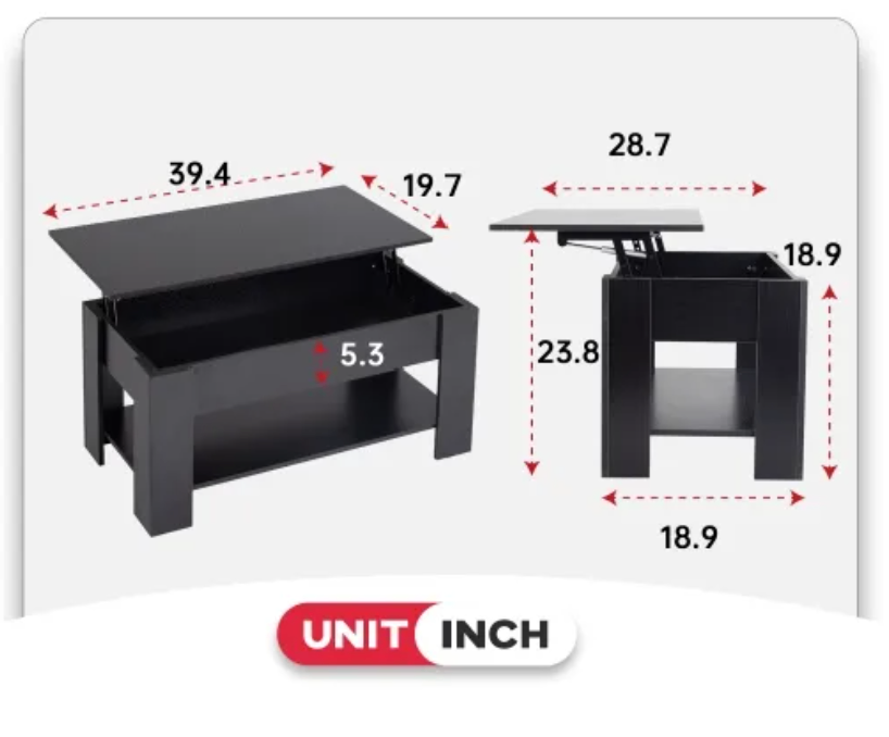 Lift Top Coffee Table - Brand New $94-$112 ☕ - photo 5