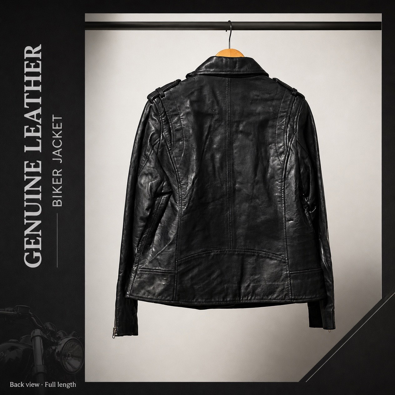 JKT-030 — Men's leather biker jacket — brand new, size XL - photo 2