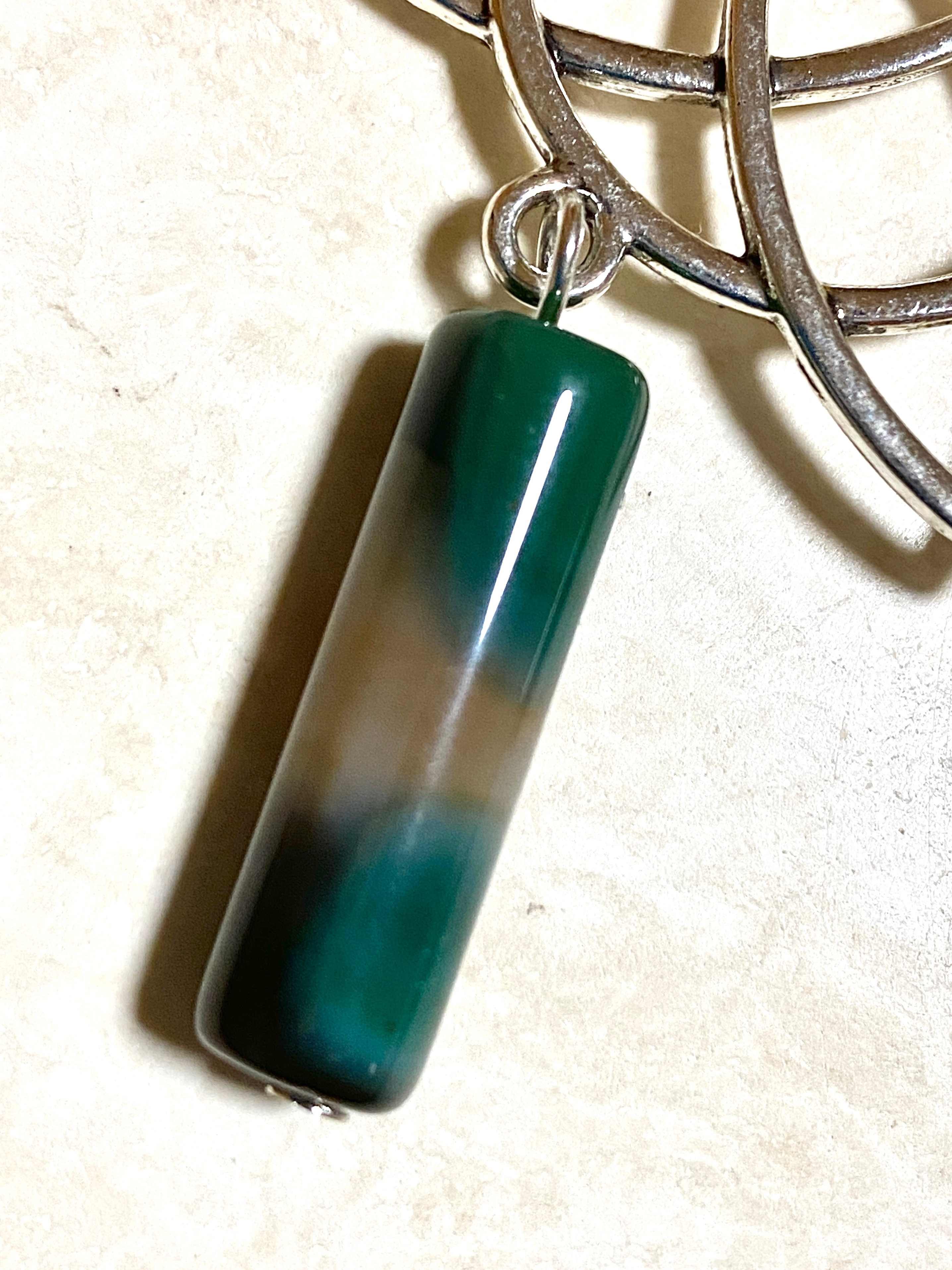 Multi-colored Dyed Agate Celtic Trinity Earrings, 925 Hooks - photo 4