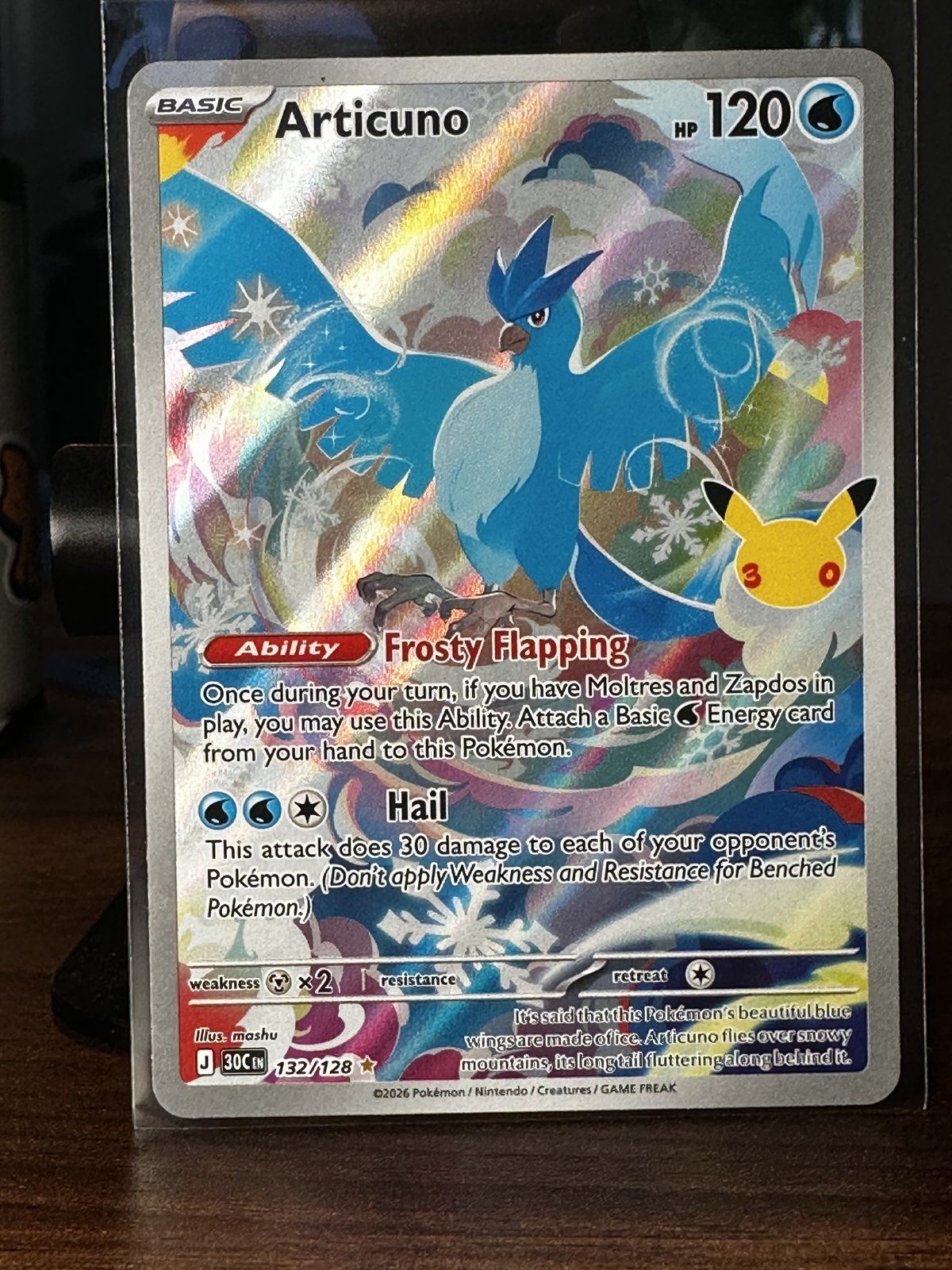 Articuno 132/128 Illustration Rare - Pokemon 30th