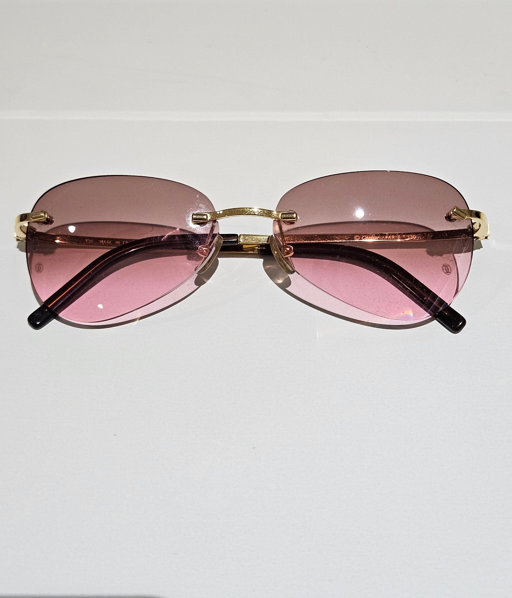 Cartier C Décor (Signature C) rimless sunglasses