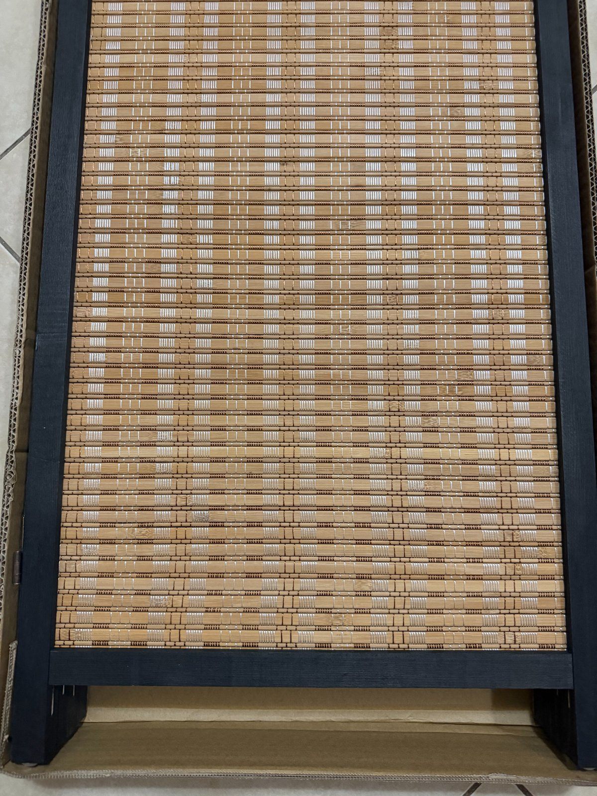 MSRP $200 NEW 4 Panel Bamboo Folding Freestanding Room Divider - photo 3
