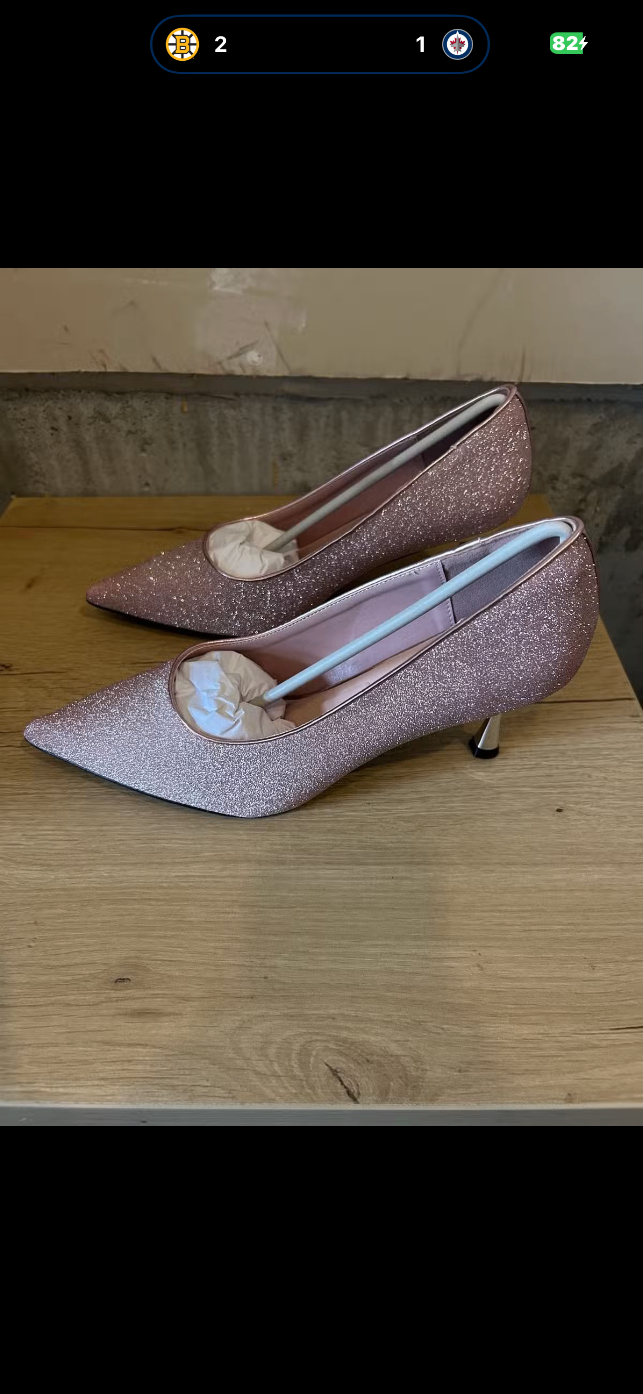 Newbella Pink Glitter Pointed Toe High Heels - photo 5