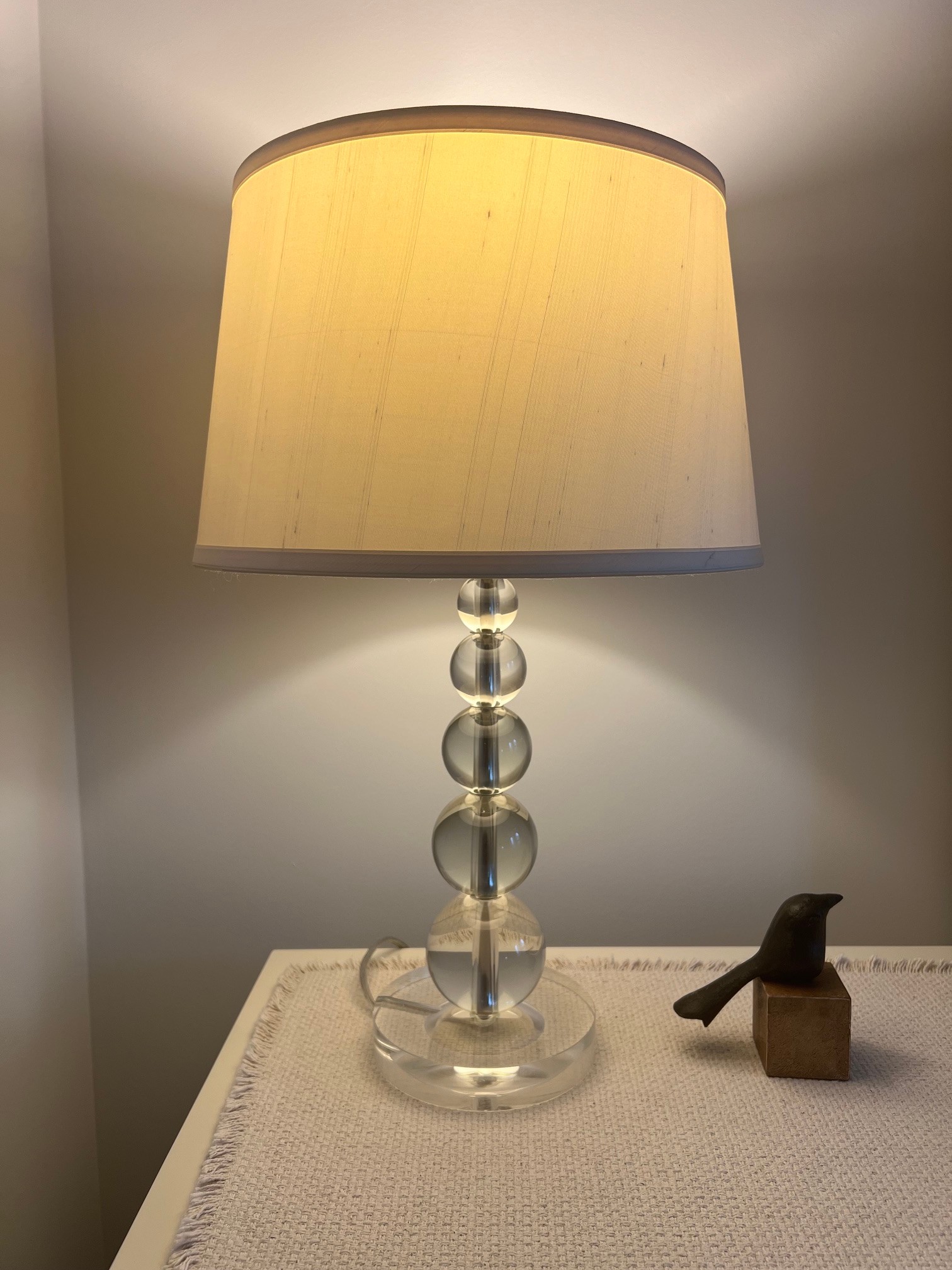 Pottery Barn Classic Table Lamps with Silk Shades – Set of 2