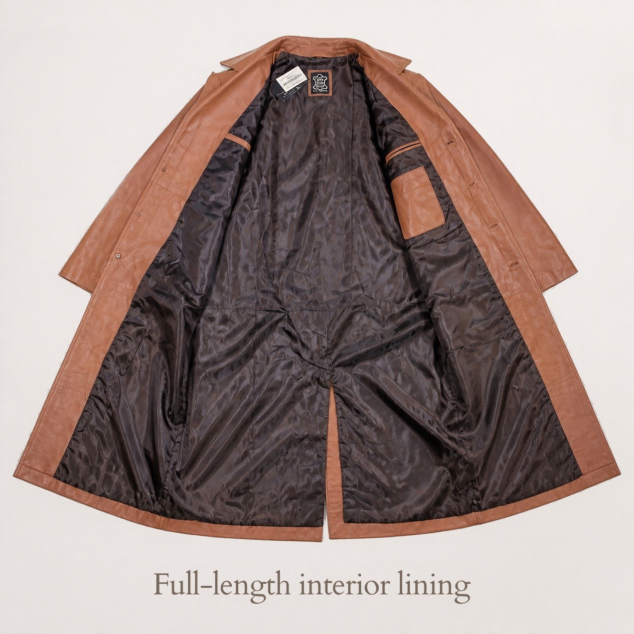 JKT-011 — Women's leather long coat — brand new, size M - photo 4