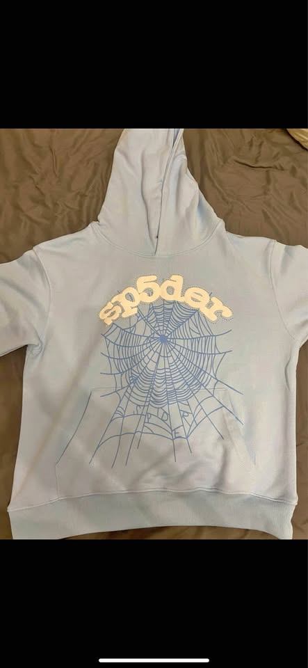 Sp5der Light Blue Hoodie