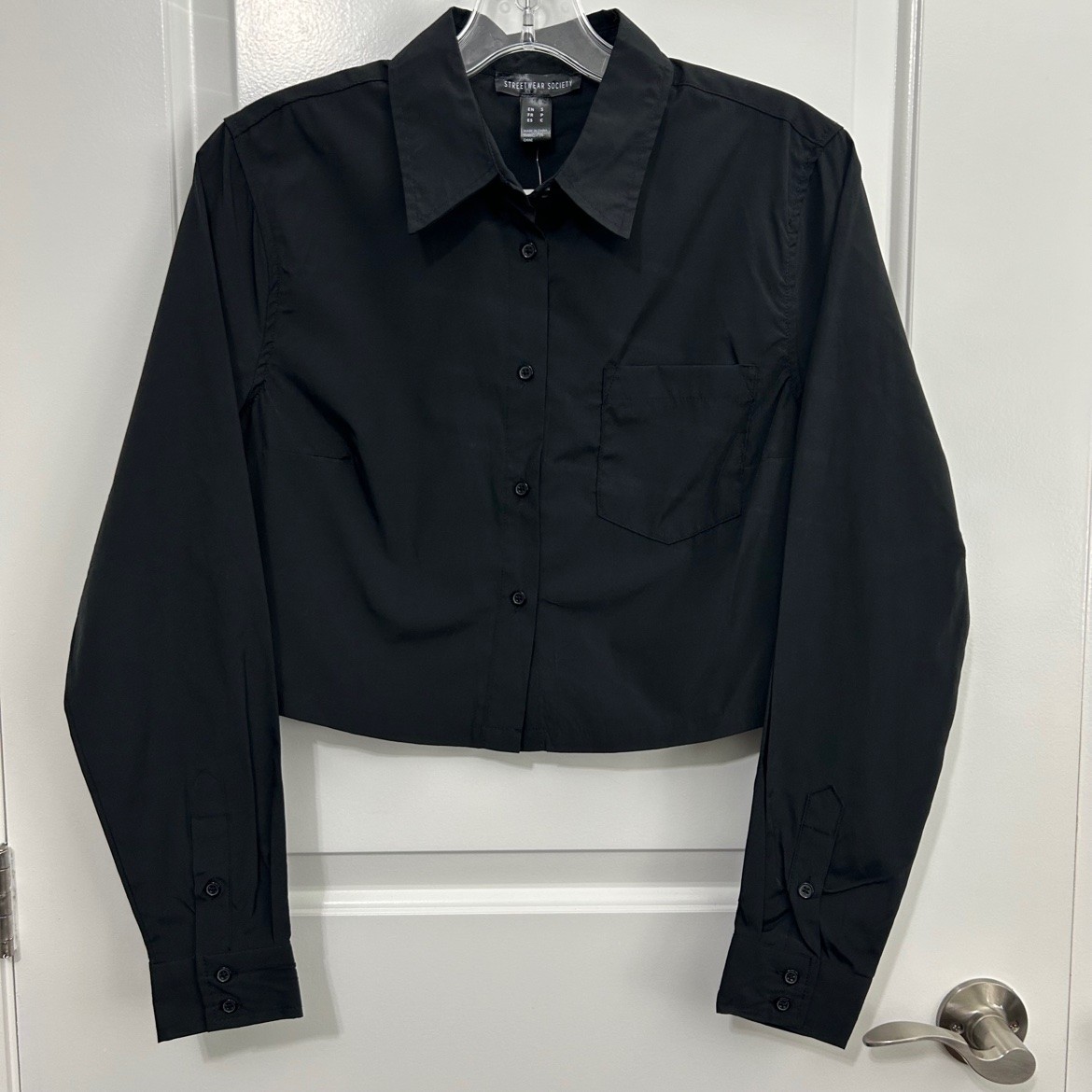 Streetwear Society Black Cropped Shirt – S Petite, NWT - photo 4