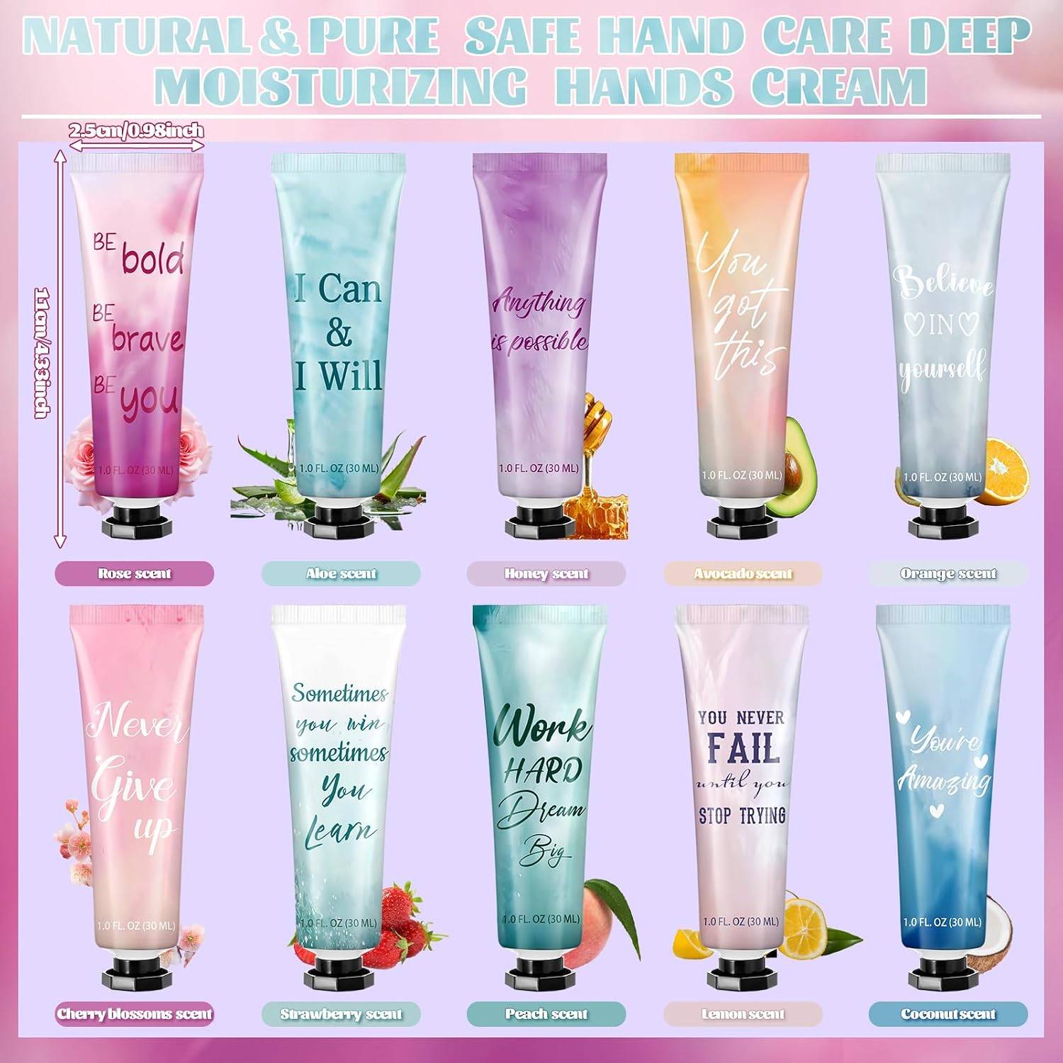 NEW~ Motivational Hand Cream Gifts – Travel Size – 60 Pack - photo 2