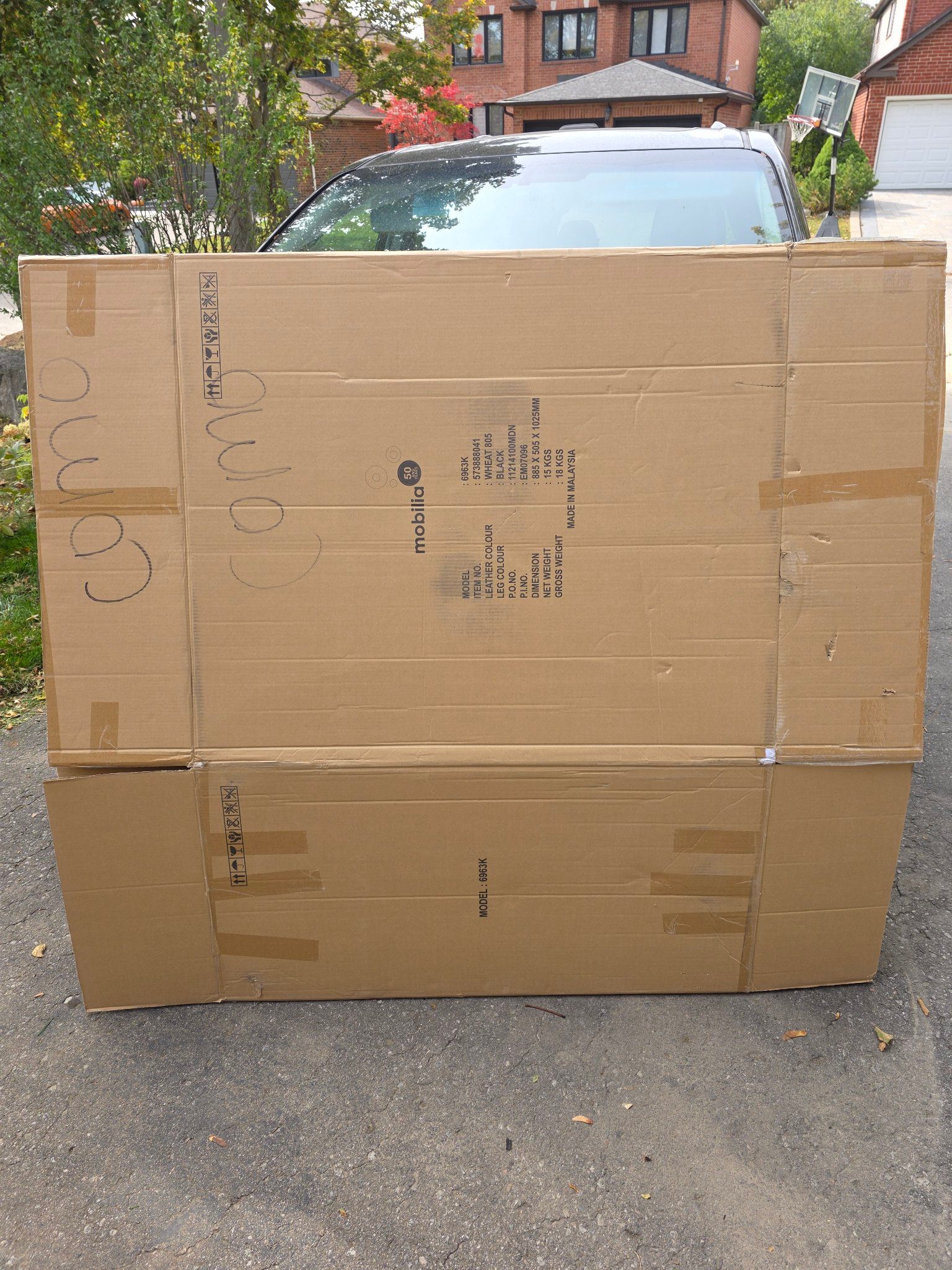 3 Extra-Large Moving / Storage Boxes (34"x20"x40")