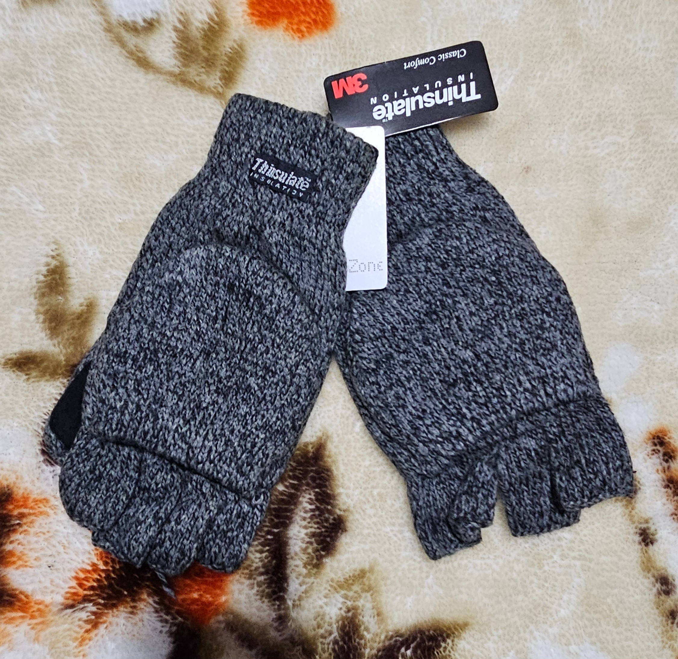 BRAND NEW MEN'S NEW 3M THINSULATE CONVERTIBLE GLOVES