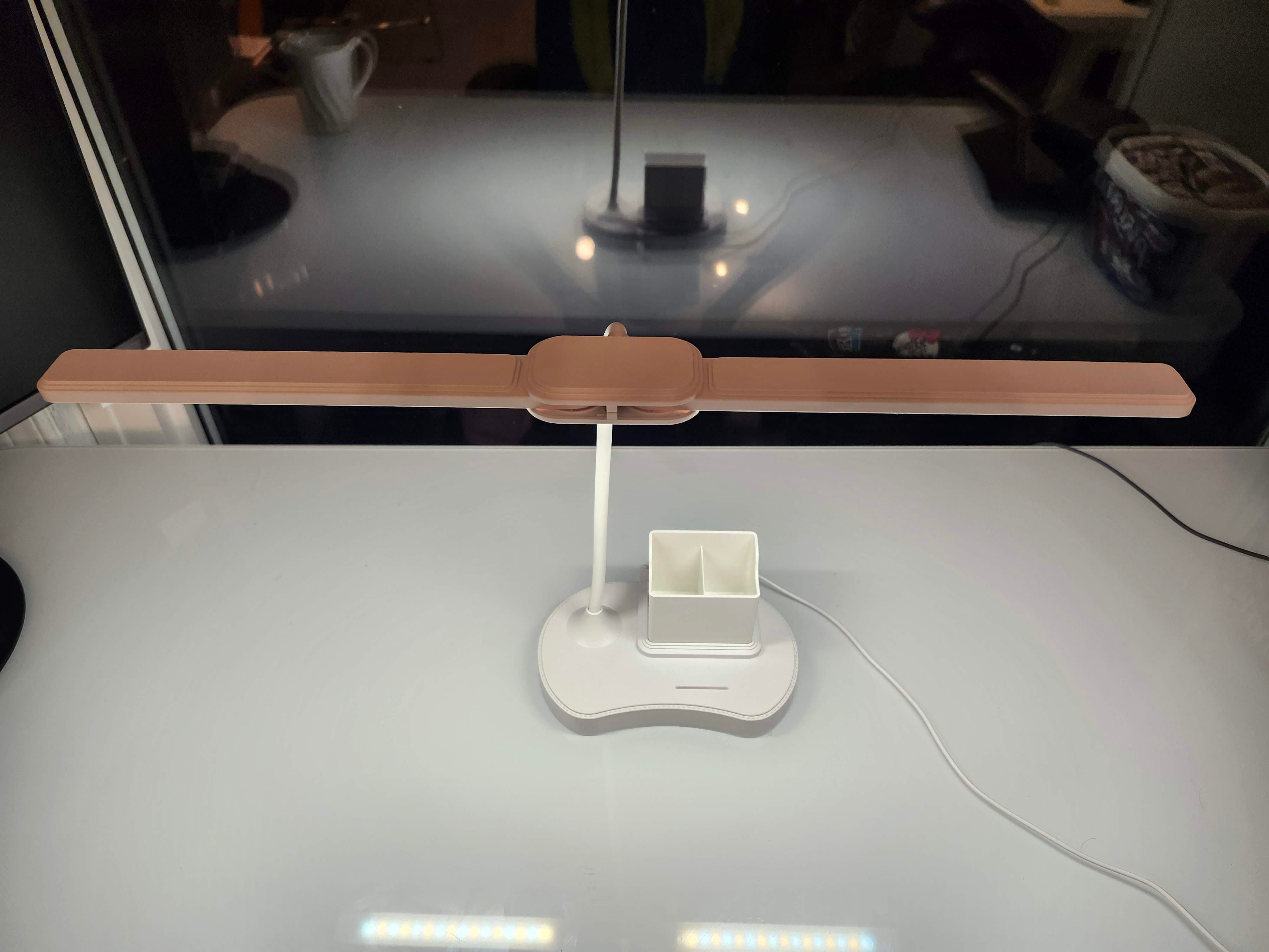 Dual Head LED Desk Lamp – Foldable, Touch Control w/ Pen Holder - photo 2