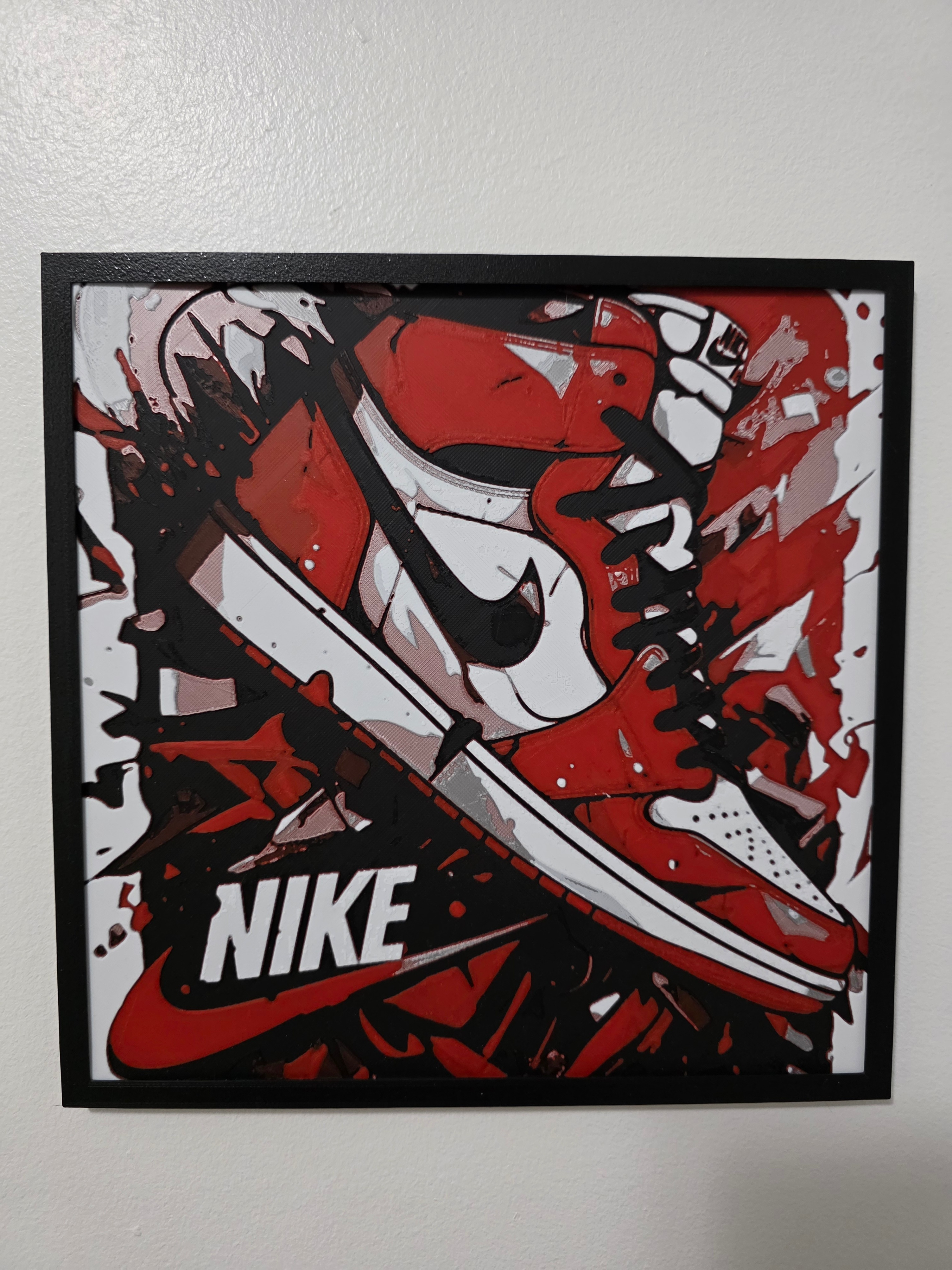 👟 Classic Nike Air Jordan 1 Textured Framed Wall Art Decor 🔥