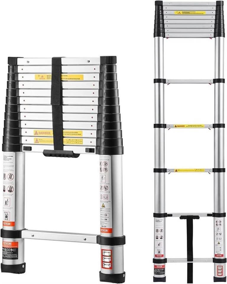 VEVOR 12.5ft Telescoping Ladder, 330LBS