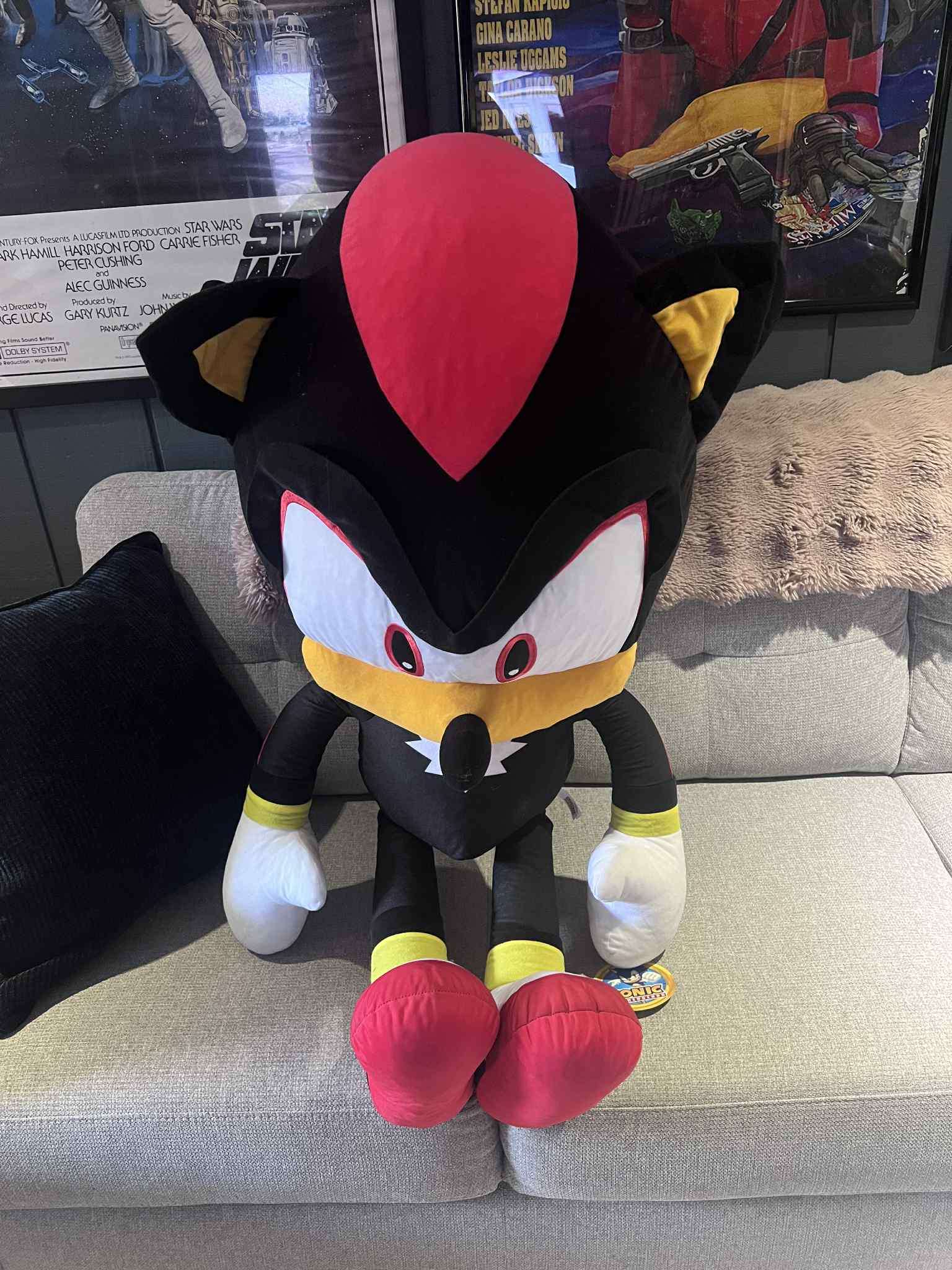Large Shadow the Hedgehog Plush 39"
