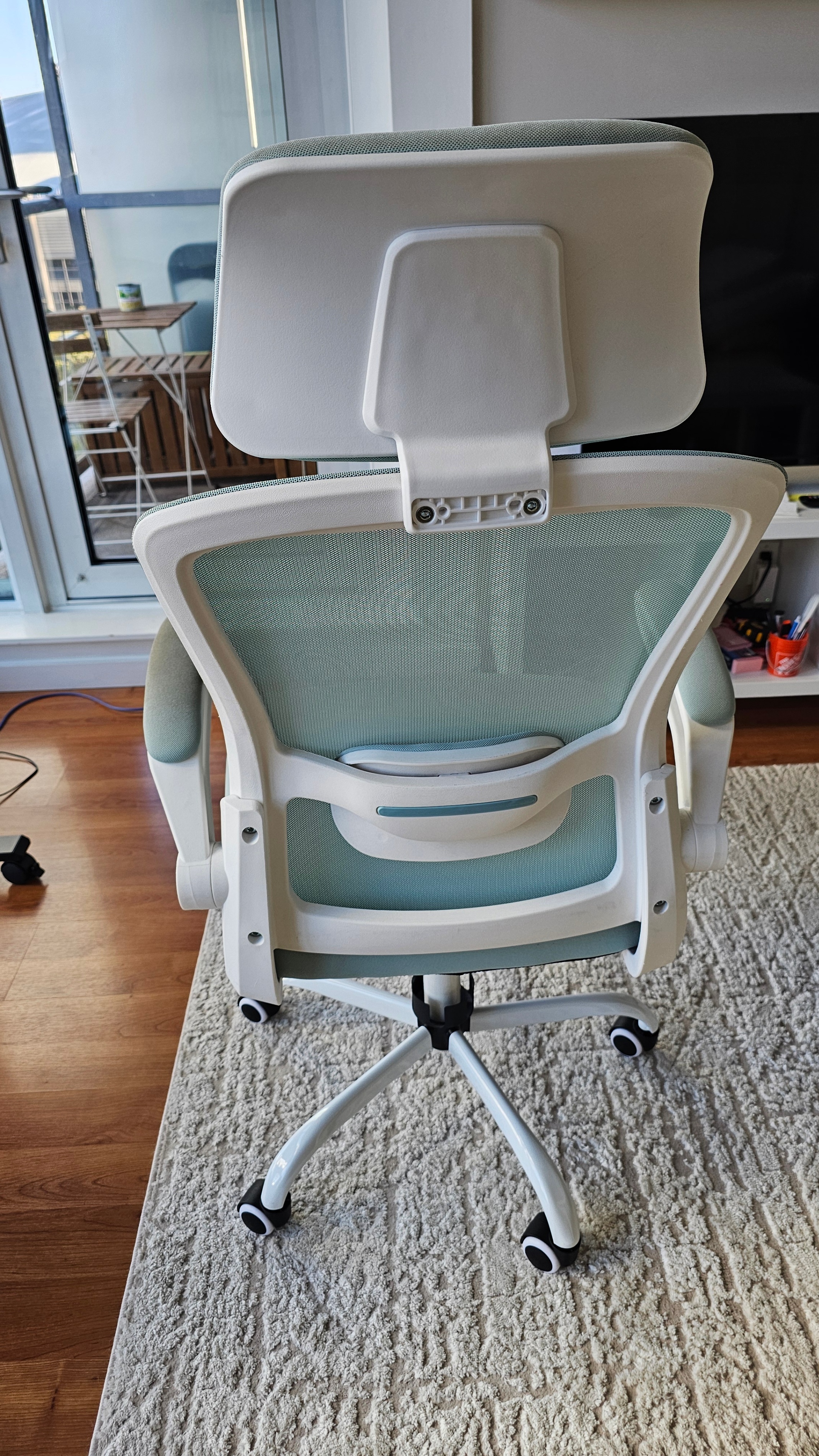 Light Blue & White Office Chair - photo 4
