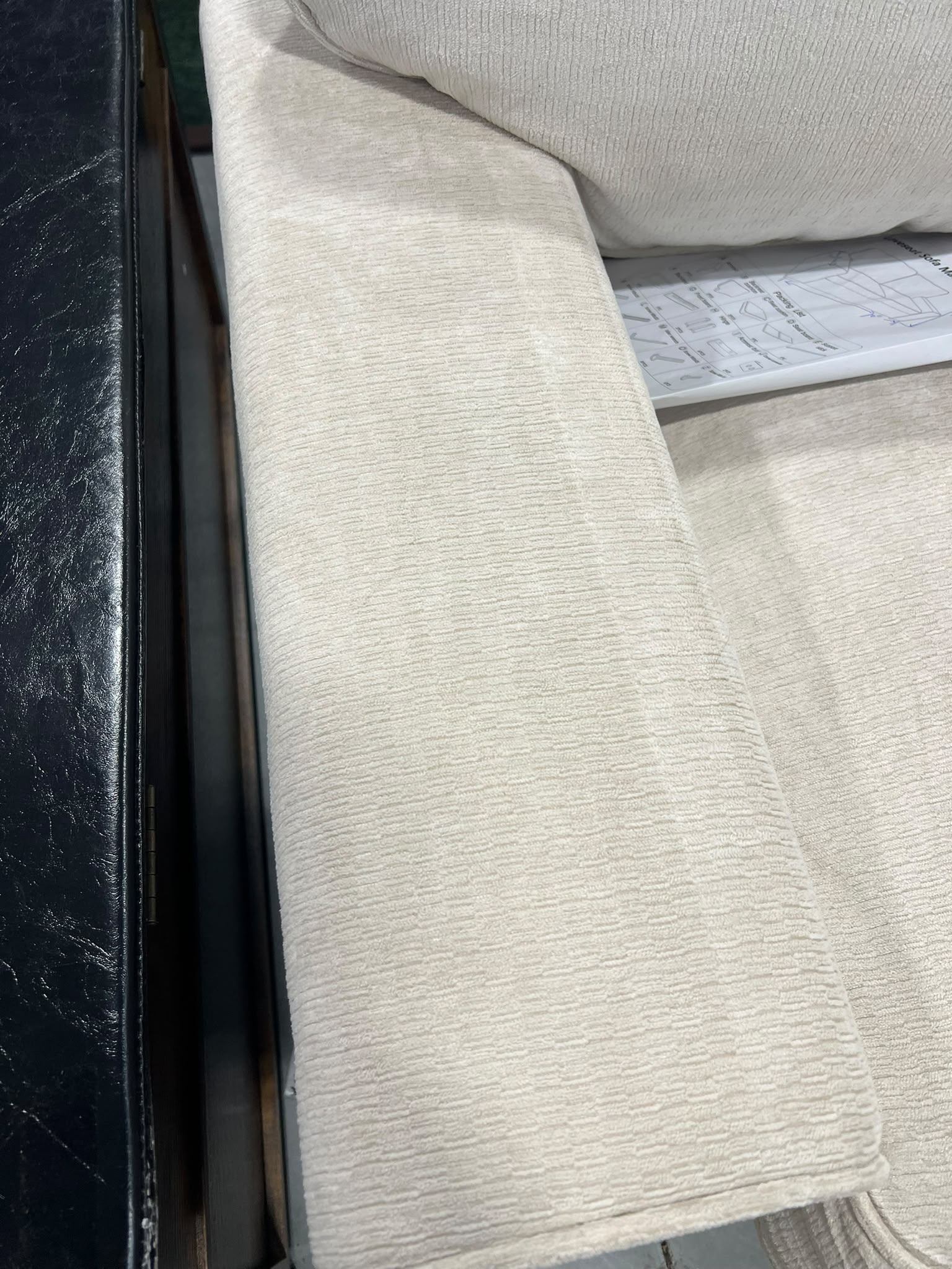 Green/Cream Fabric Loveseat Sofa - Brand New $369 🛋️ - photo 2