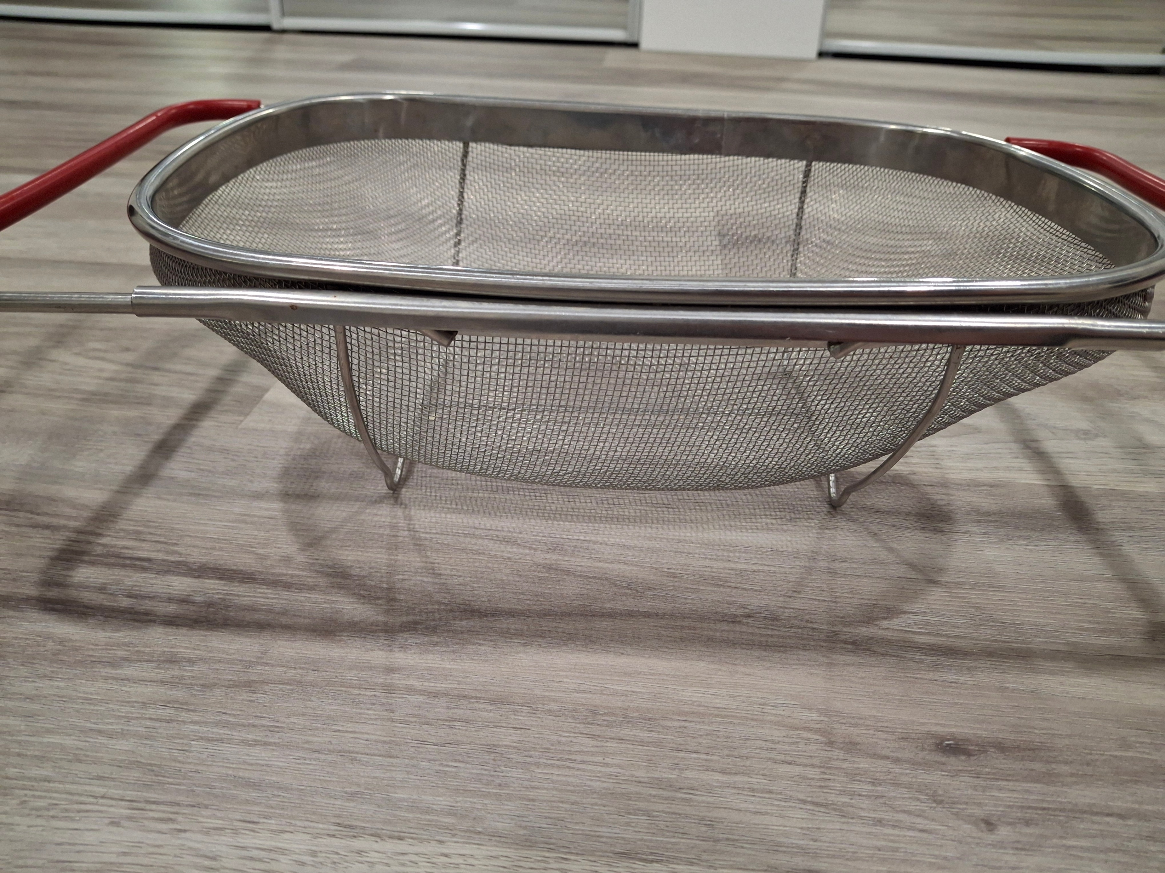 Over-the-Sink Strainer Colander — Stainless Steel Fine Mesh - photo 2