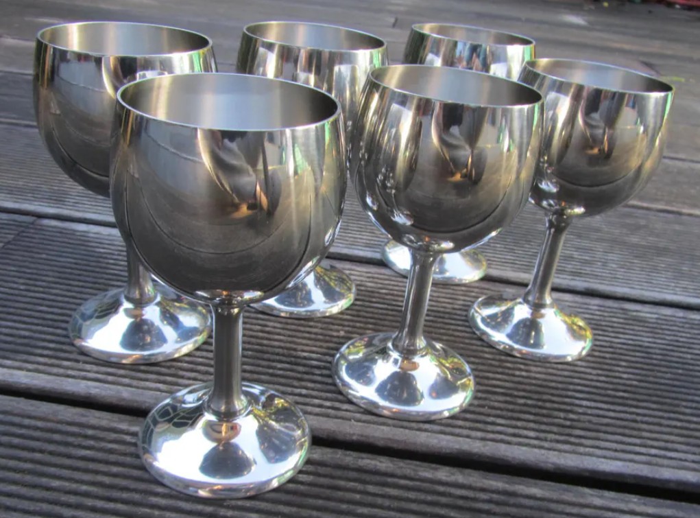Set of 6 IMCO 18/10 Stainless Steel Wine Glasses - photo 5