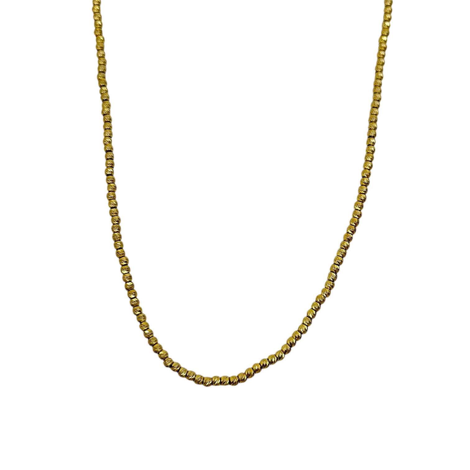 Fas Gold vermeil sterling silver bead necklace