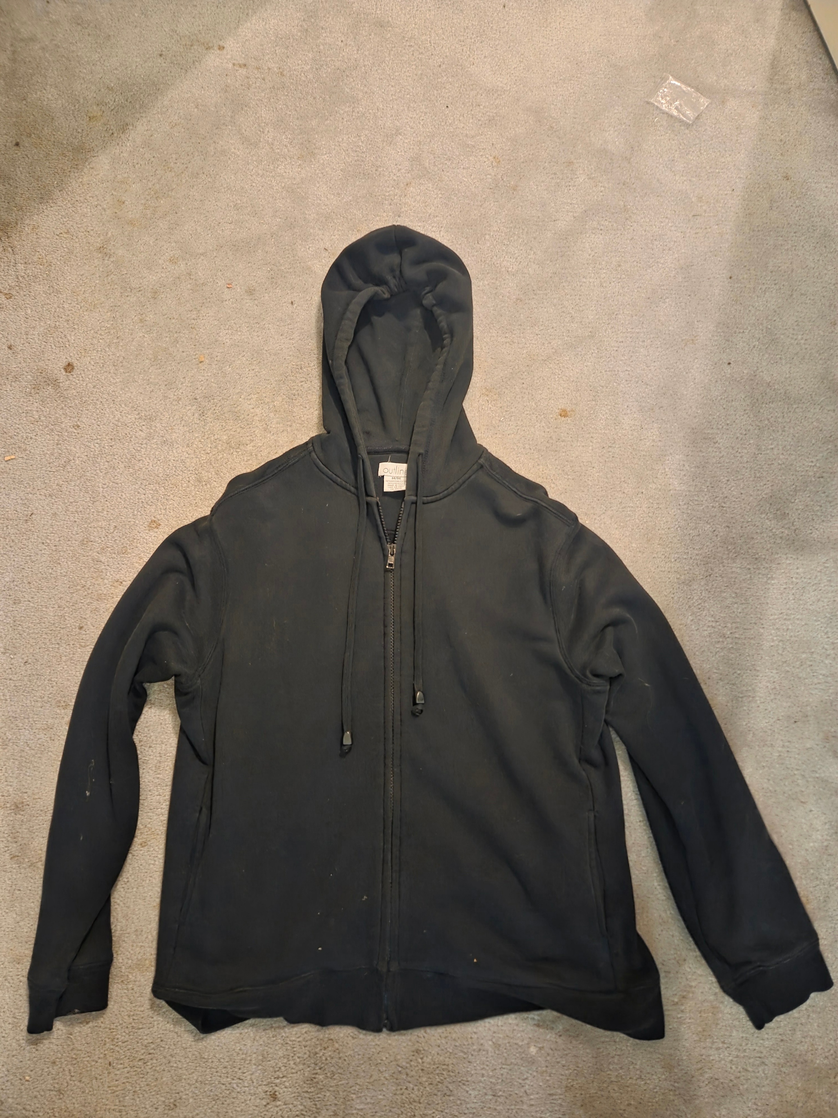 Outline Black Full-Zip Fleece Hoodie, Size M (Hudson's Bay)