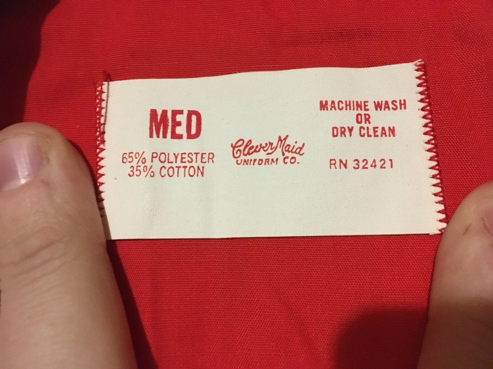 HOLSUM SOLID RED LONG SLEEVE SHIRT MEDIUM CLEVER MAID UNIFORM CO - photo 2