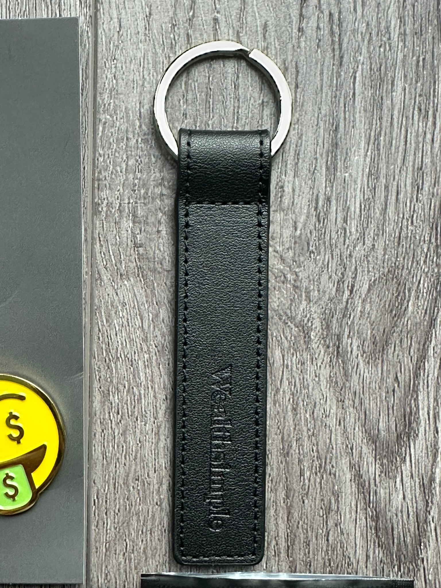 Wealthsimple Merch MagSafe Wallet Charm Keychain Leather Strap - photo 4