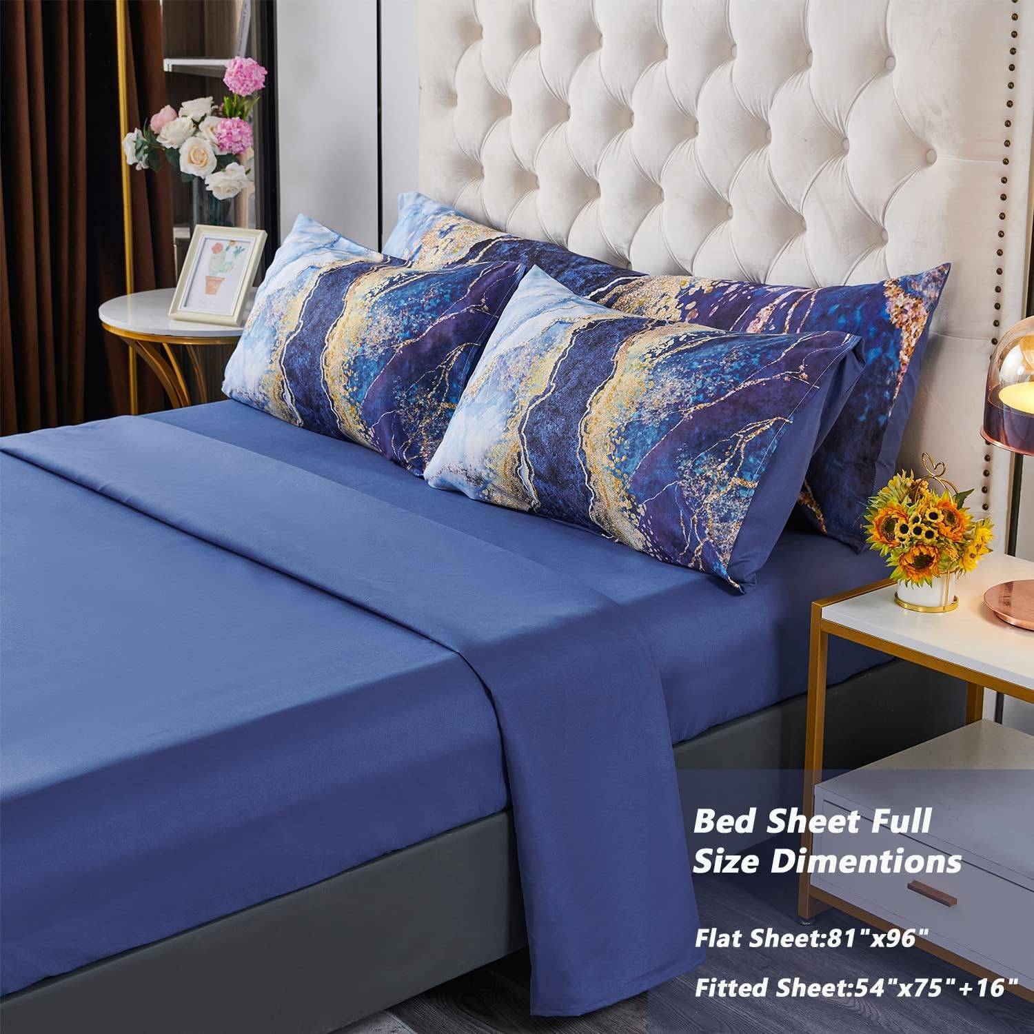 PERFEMET Marble Printed Full Size Comforter Set - photo 3