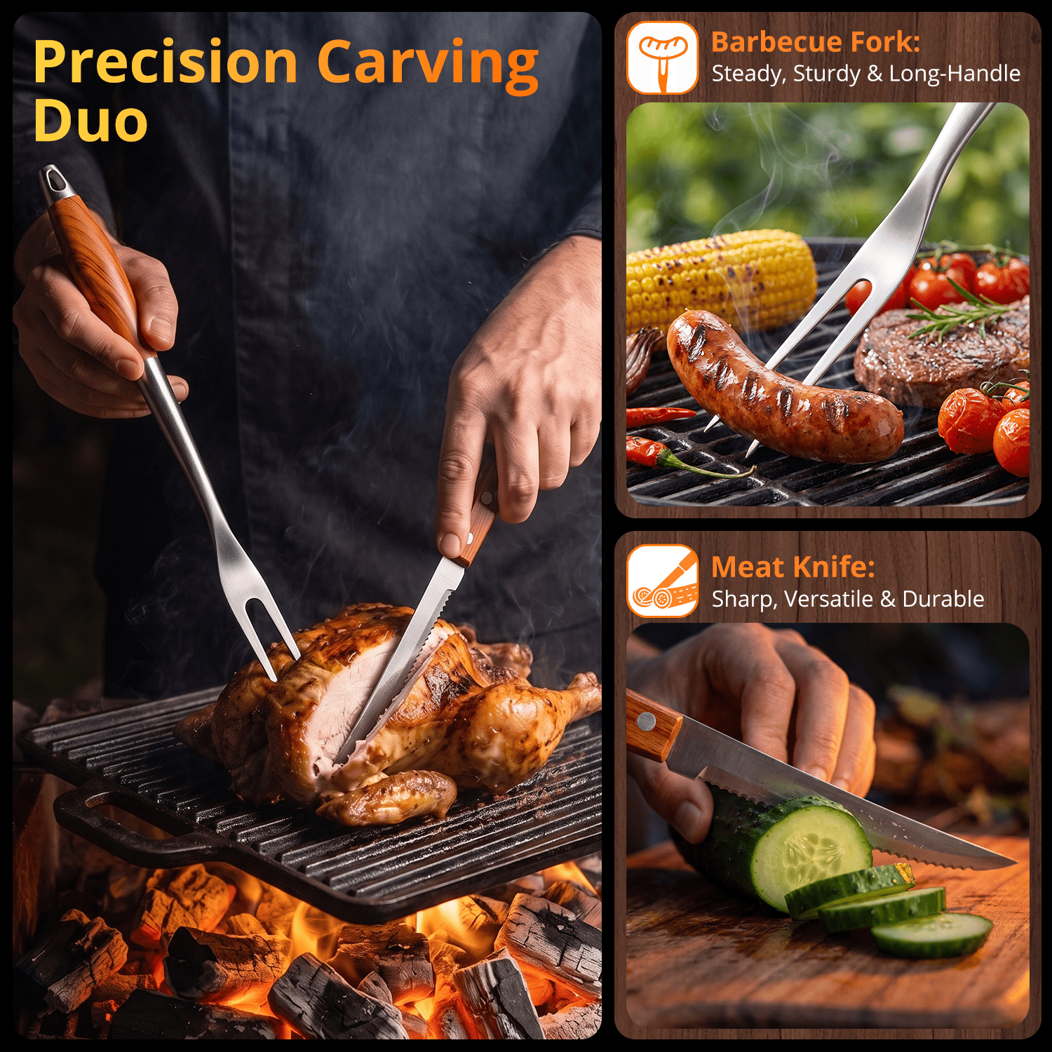 MIBOTE Professional BBQ Grill Accessory Set - photo 4