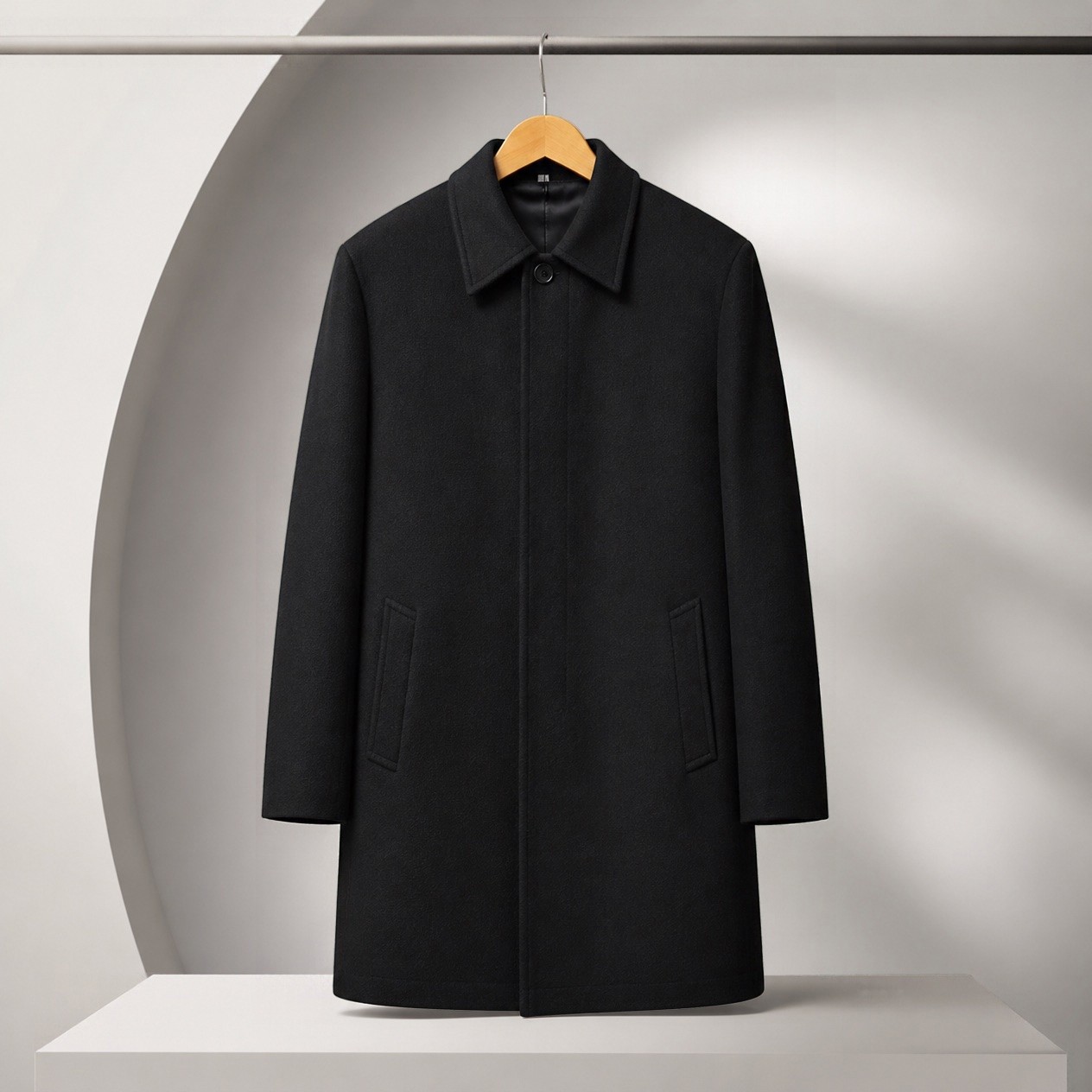 JKT-026 — Men's Armando wool overcoat — brand new, size L - photo 5