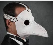 Halloween mask, Coslive long beak doctor mask, made by leather