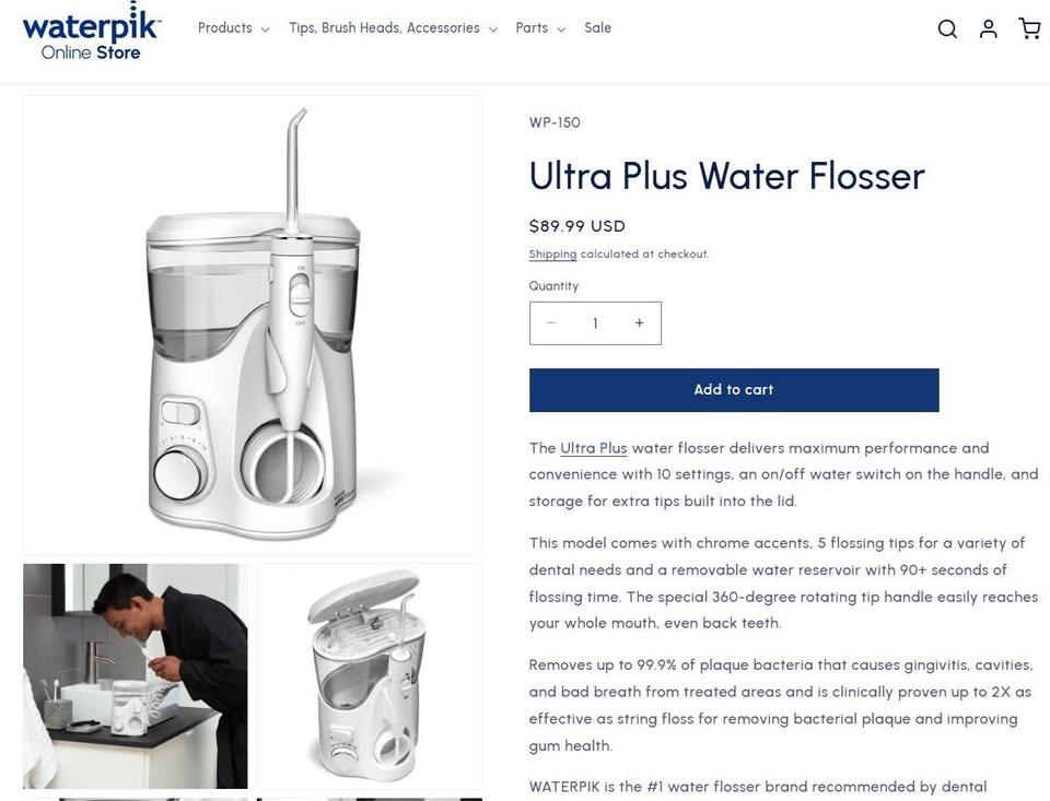 Waterpik WP-150 Ultra Plus Water Flosser
