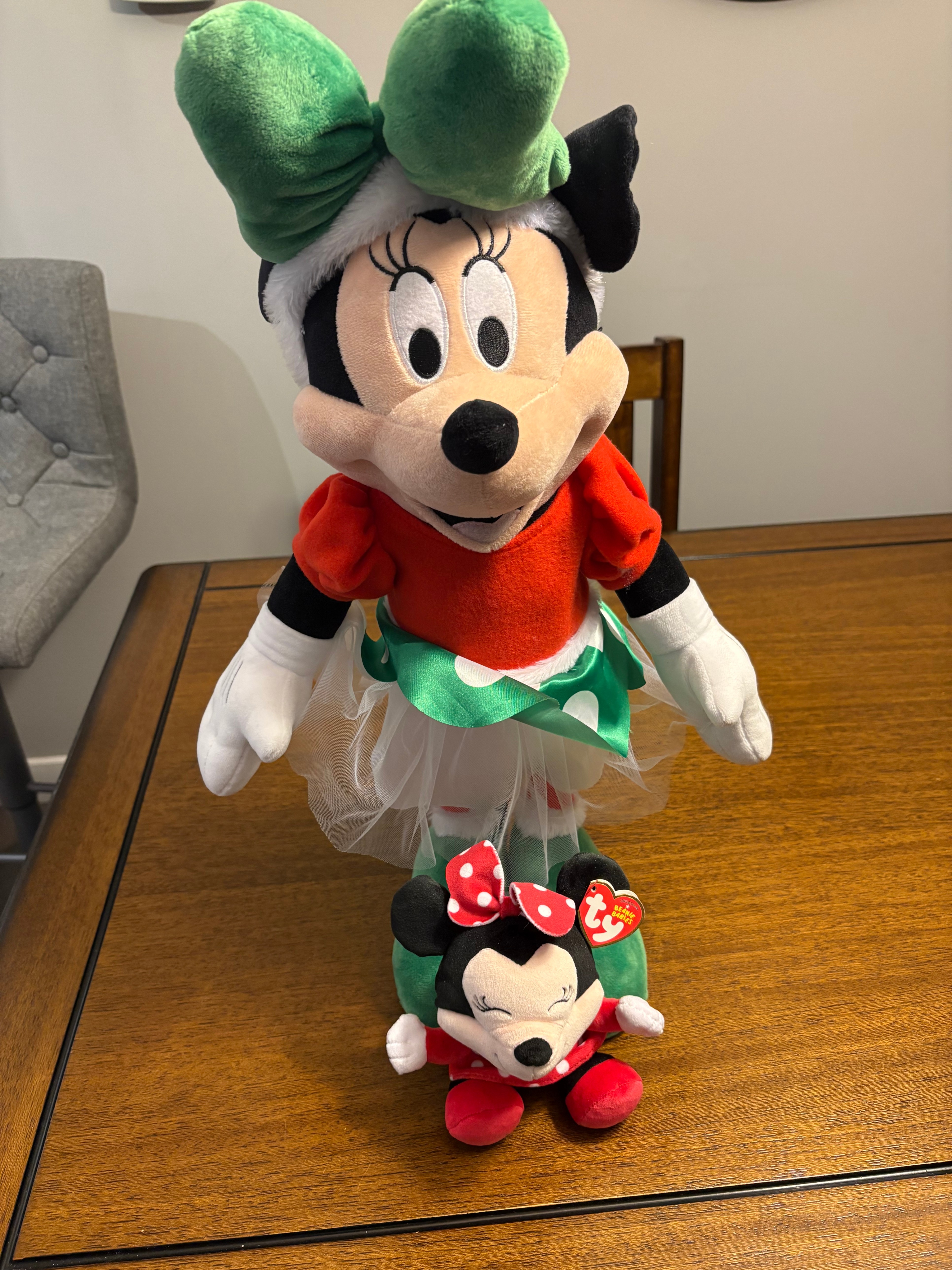 Disney Minnie Mouse Christmas Plush Set & TY Bean - photo 2
