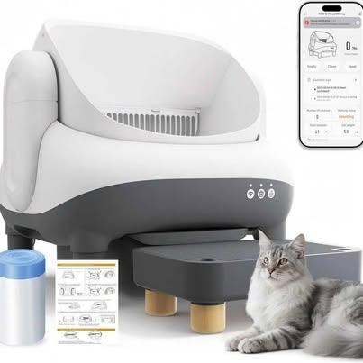 Automatic Self-Cleaning Cat Litter Box – Open Top