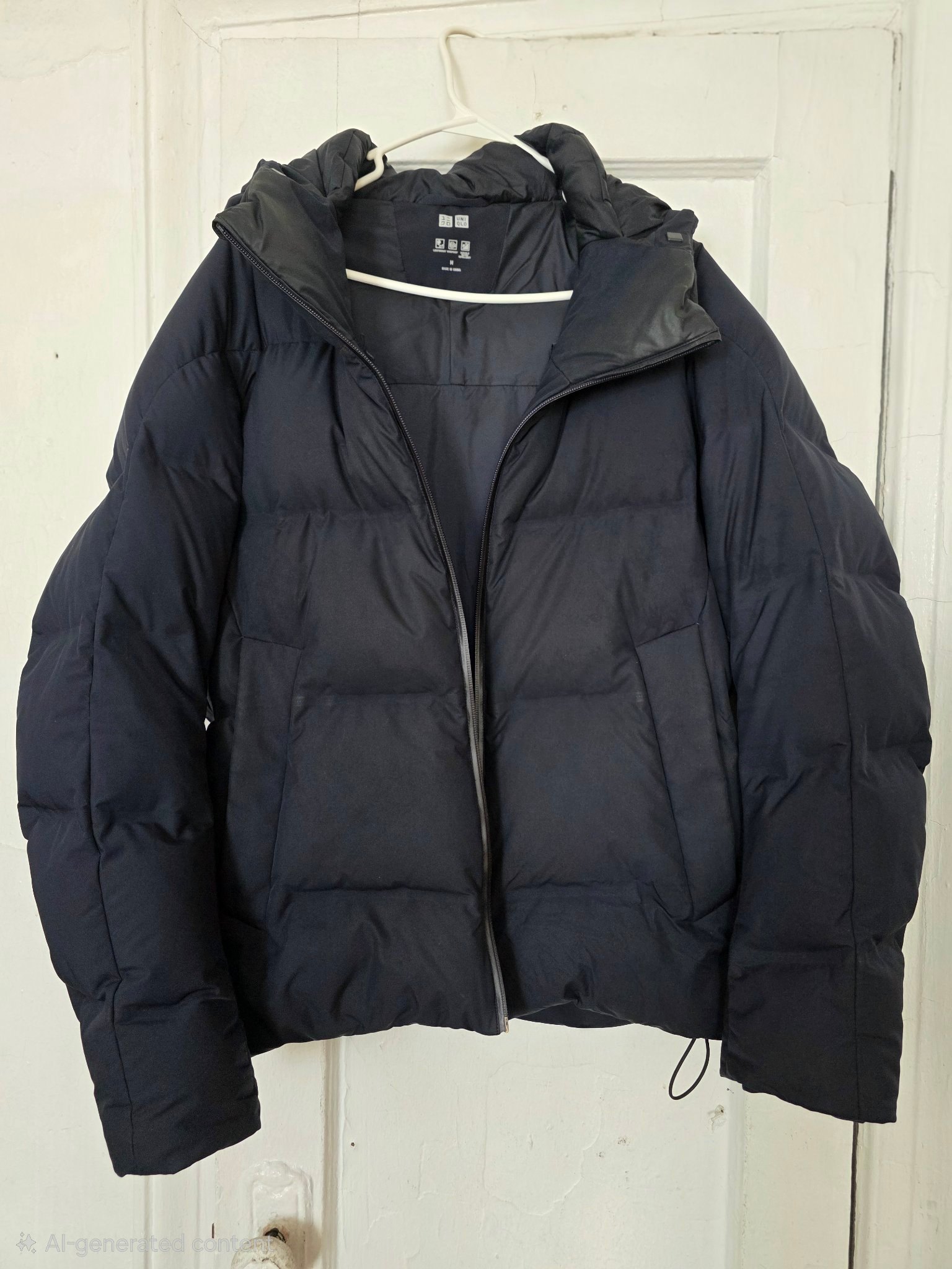 Uniqlo Men's Seamless Down Parka — Size M — Dark Navy — Used