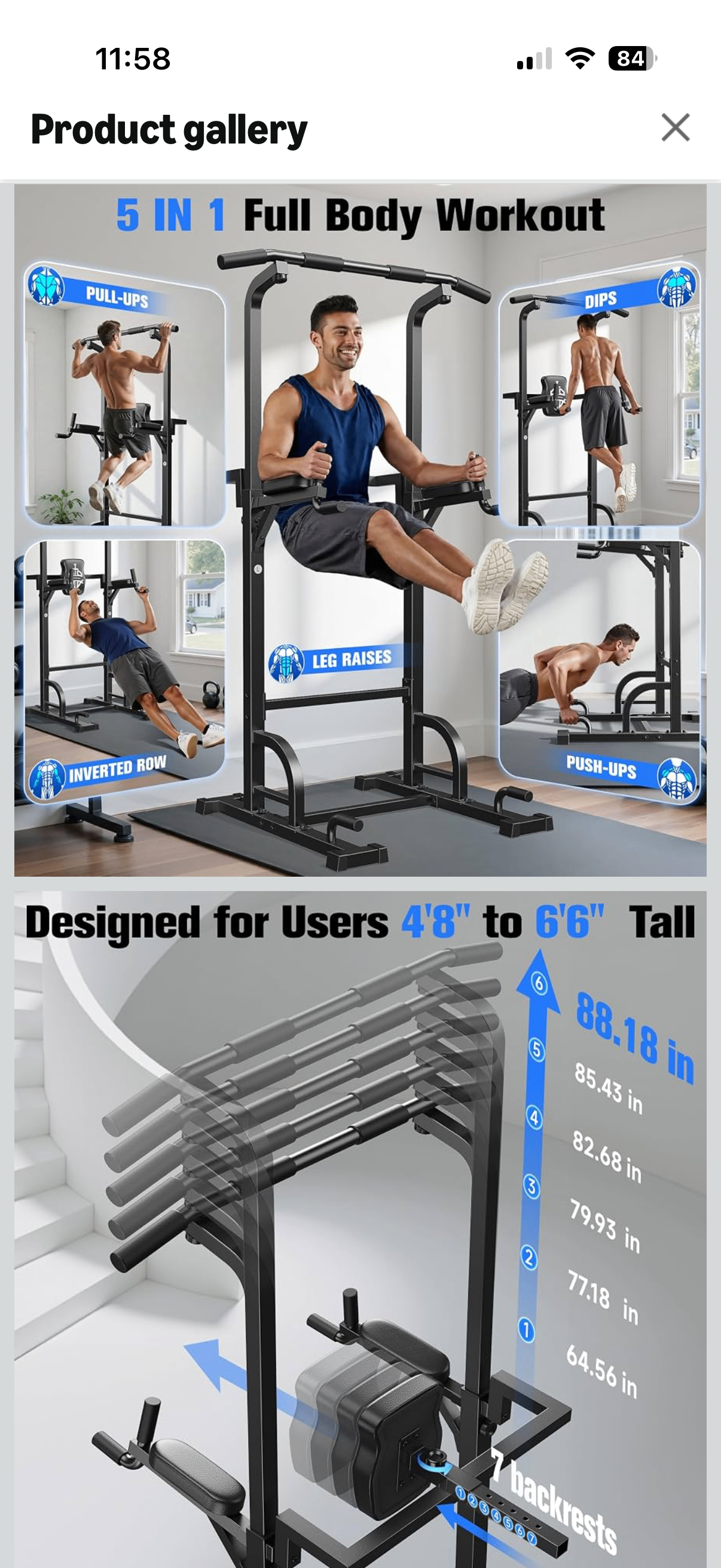Sportsroyals 5-in-1 Pull Up Station