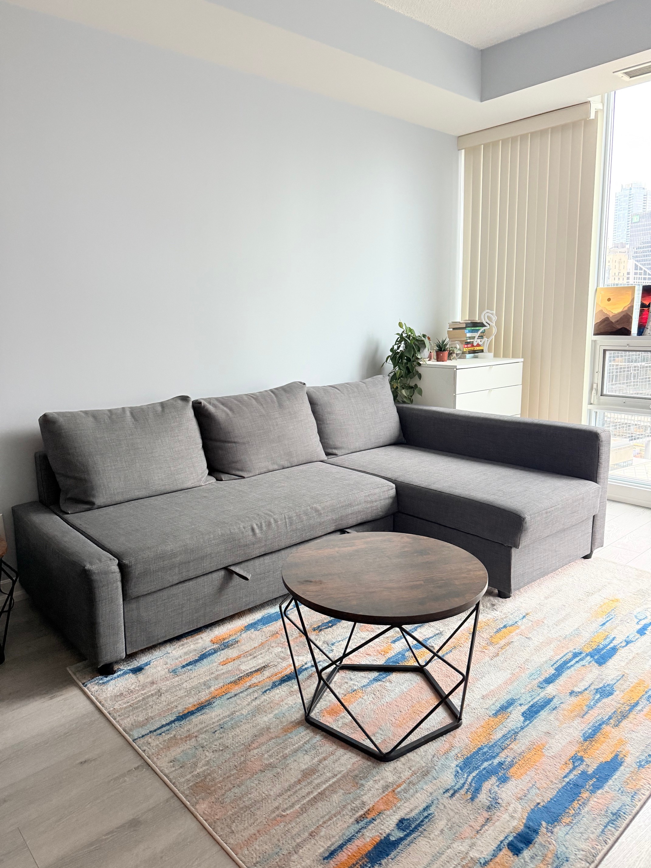 [Moving out sale] IKEA FRIHETEN Corner sofa-bed with storage