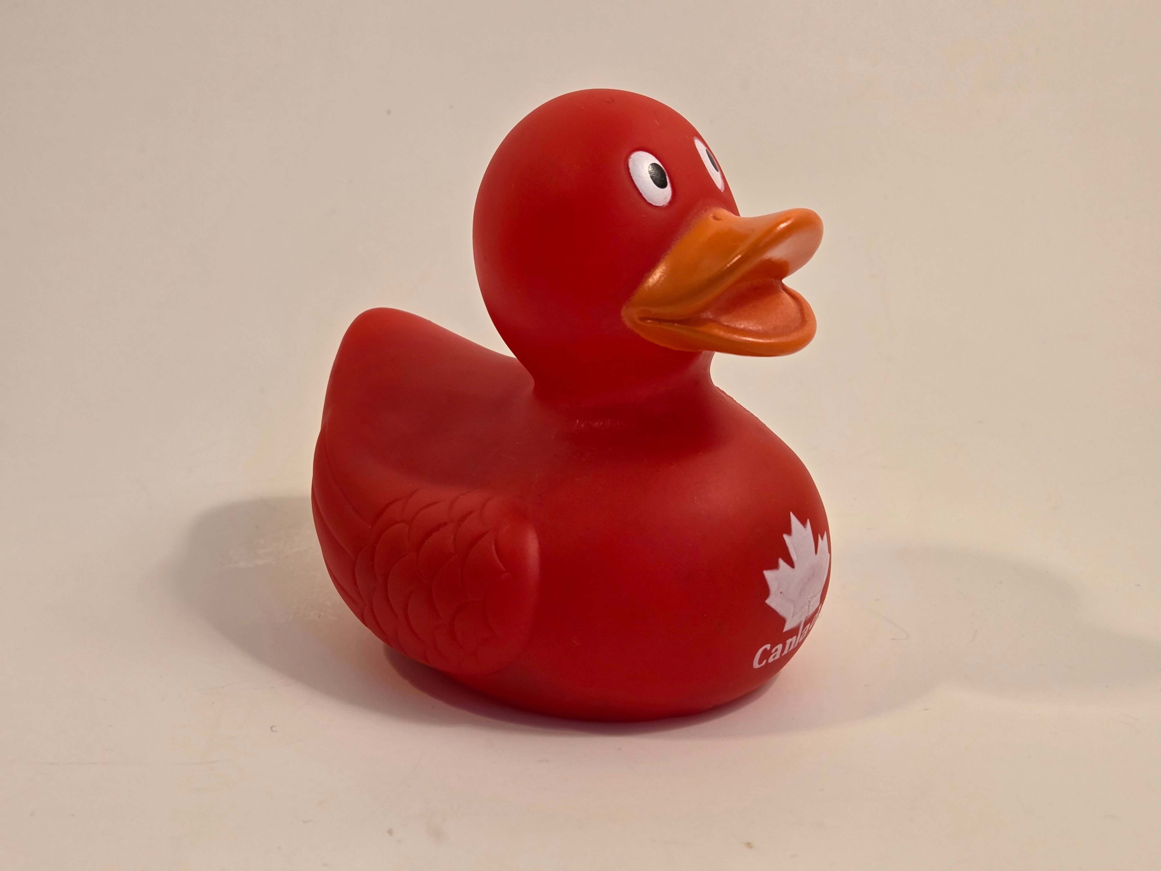 Canada Red Rubber Duck Bath Toy, Maple Leaf