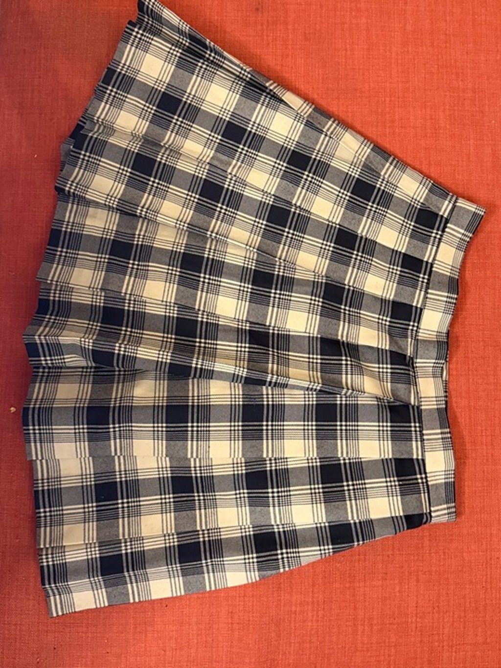 Japanese School JK Plaid Pleated Mini Skirt-black/white-One Size