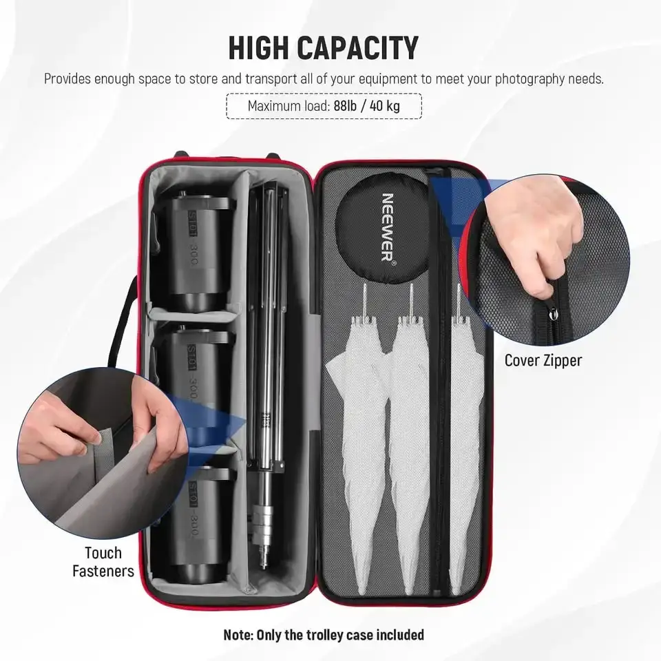 Trolley Case for Photo Studio Equipment, 37.8"x15.3"x12.2"/96x39 - photo 2