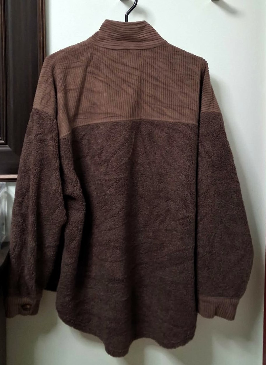 Gift for Her - NWT Brown Oversized Teddy Fleece Shacket Jacket - photo 2