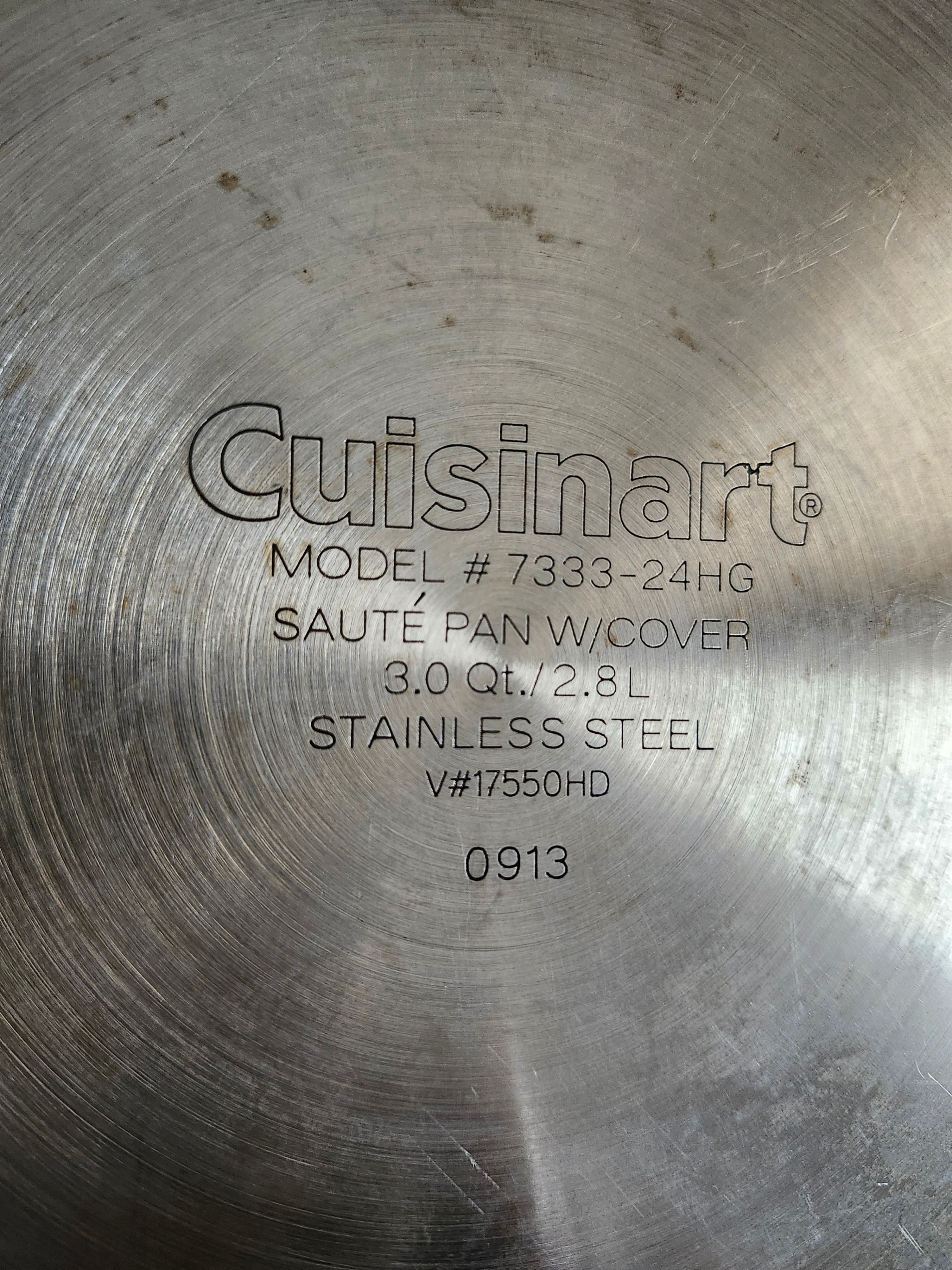 Frying Pan Cuisinart Stainless Steel Saute Pan 3 Qt - photo 3