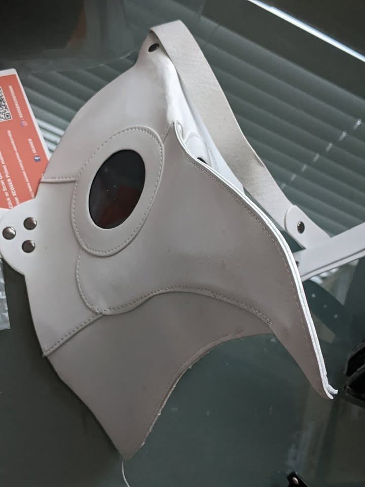Halloween mask, Coslive long beak doctor mask, made by leather - photo 2