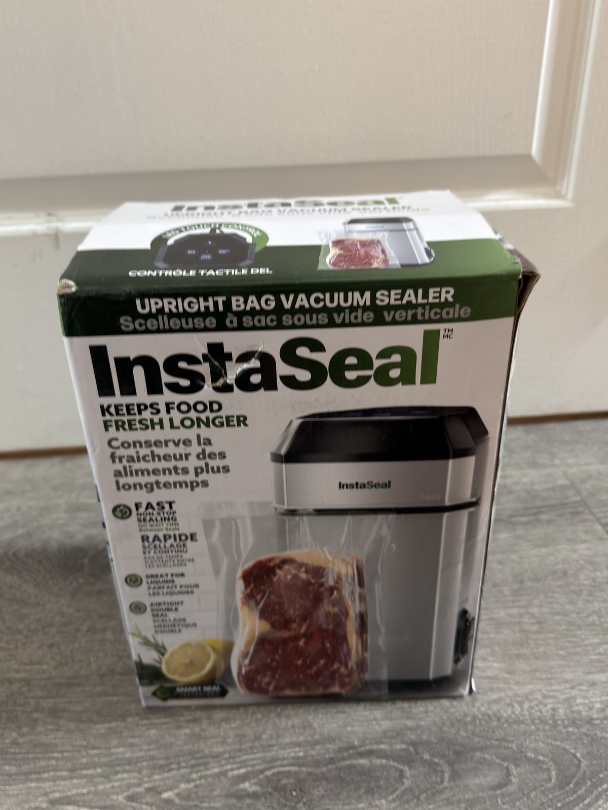 Insta seal Upright bag Vacuum Sealer - keeps food fresh longer