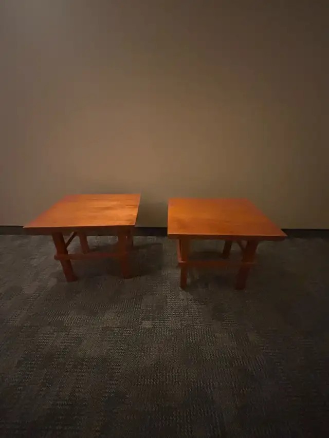 Mcm Solid Wood Side Table Set - photo 3